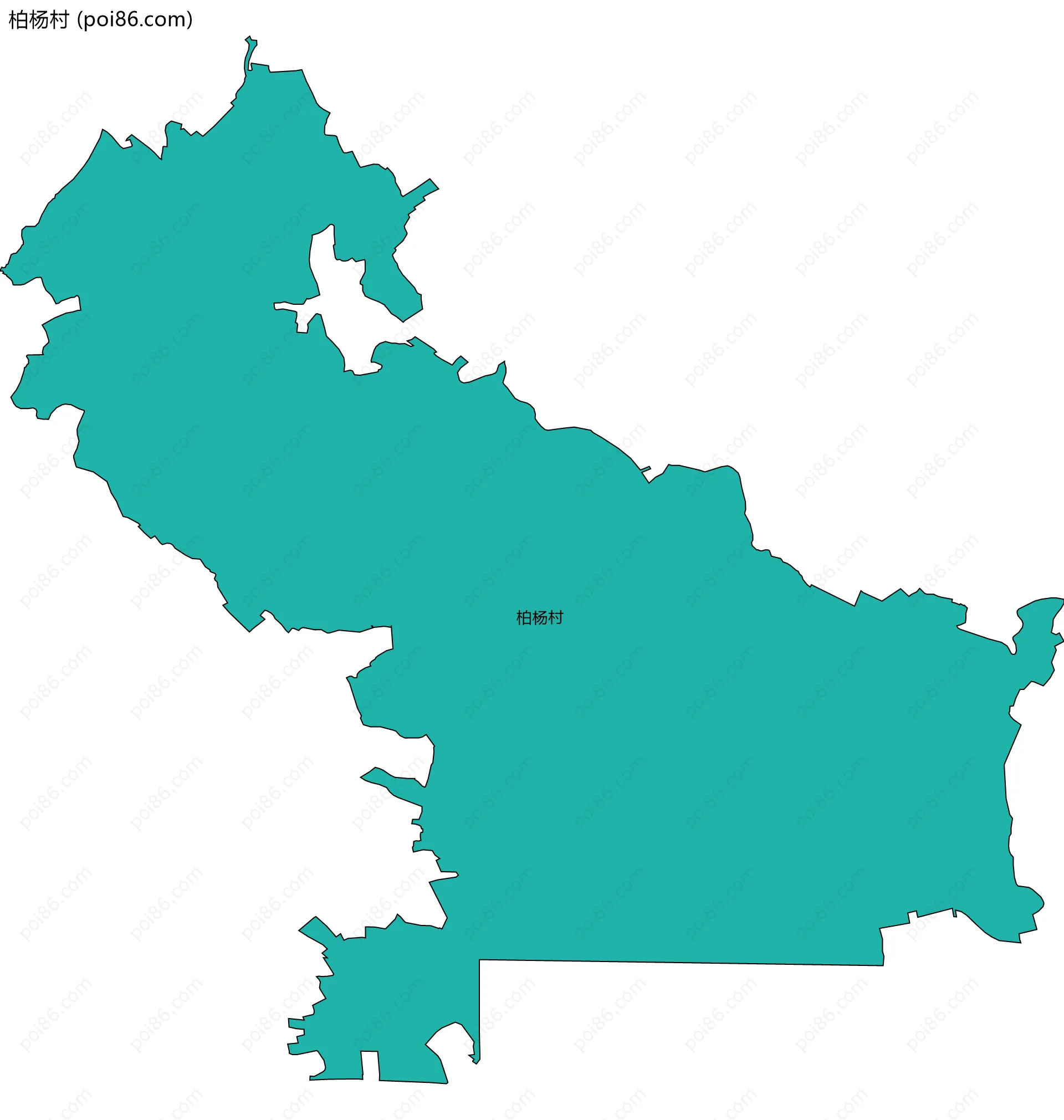 柏杨村边界地图