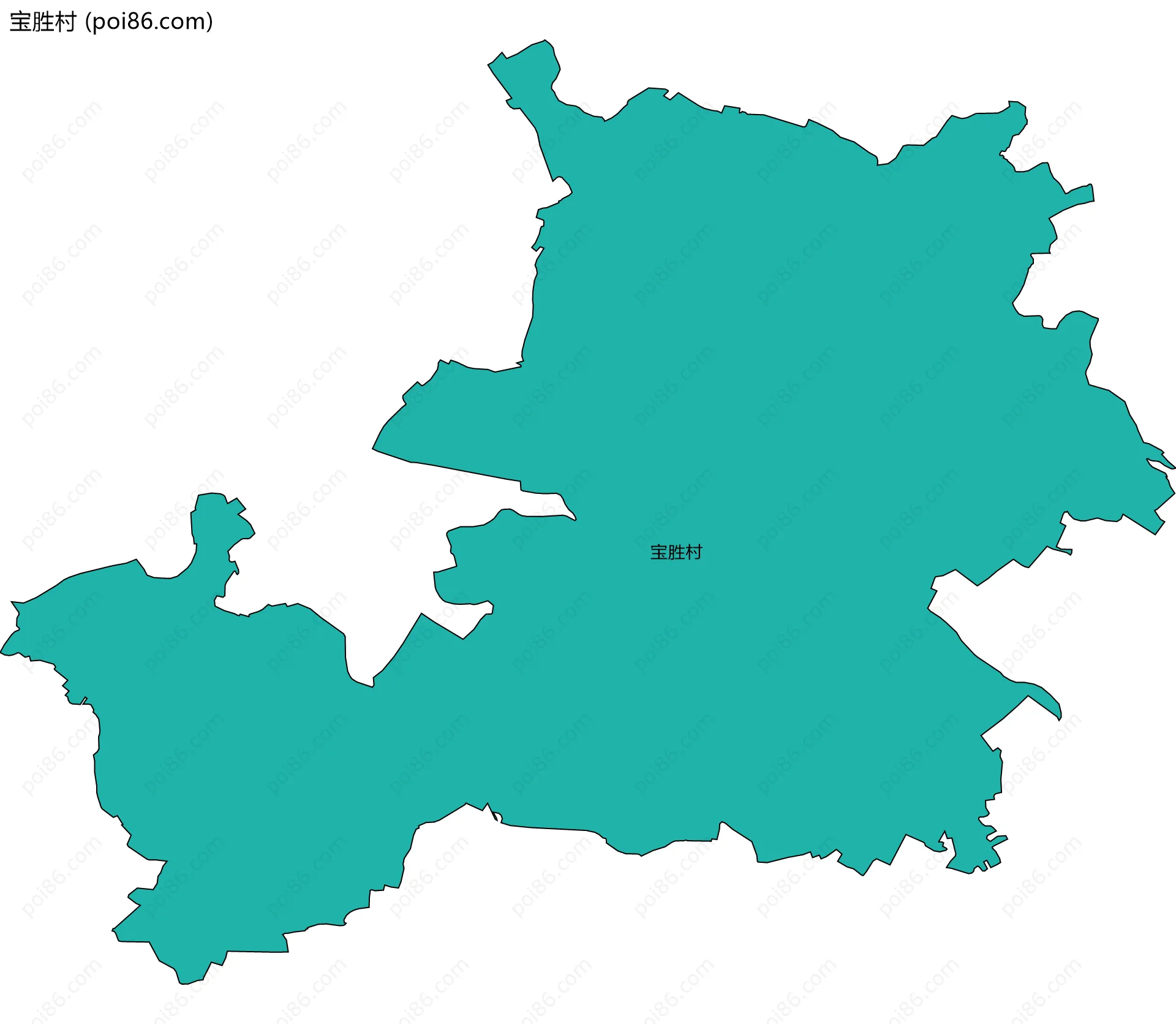 宝胜村边界地图
