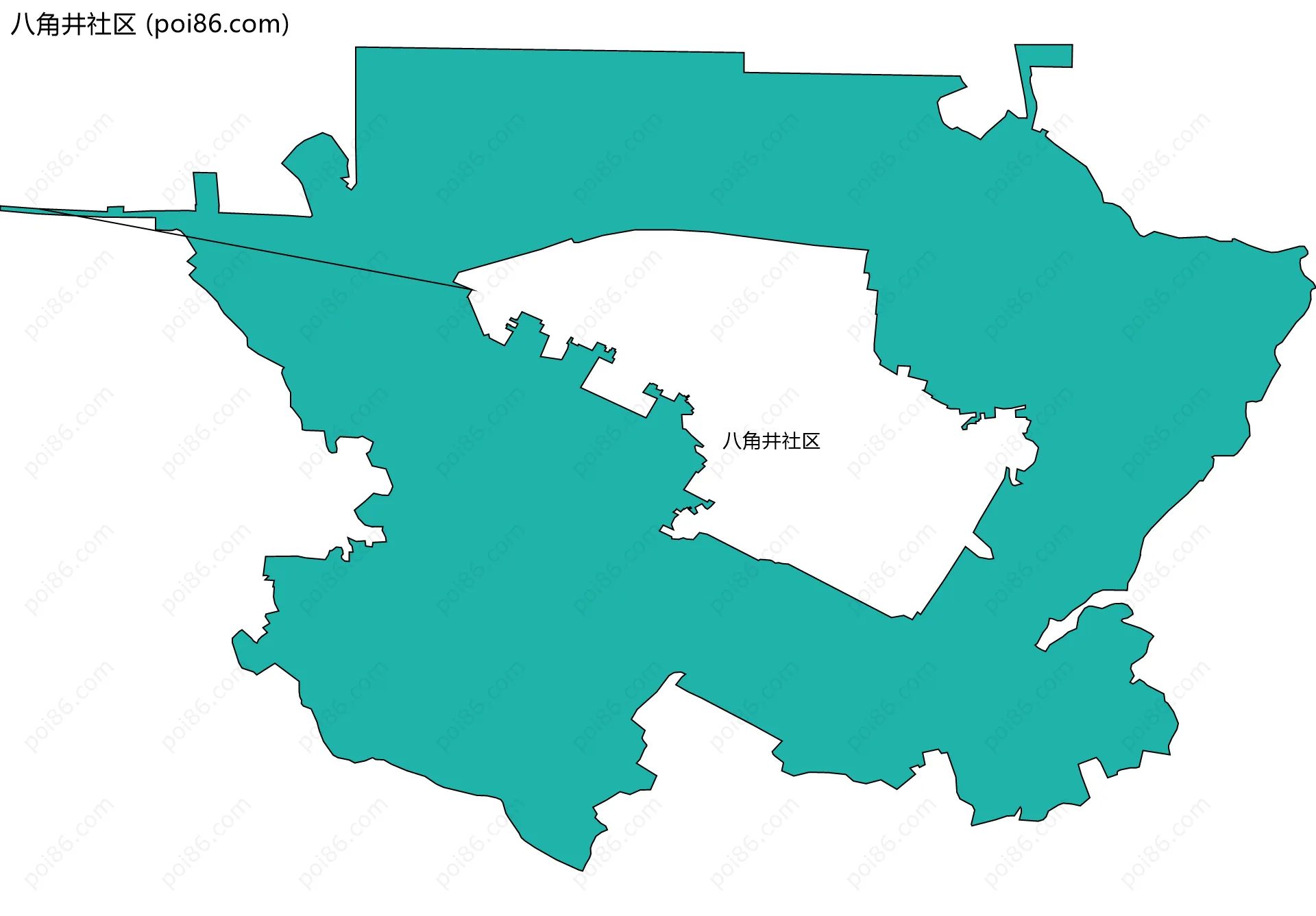 八角井社区边界地图