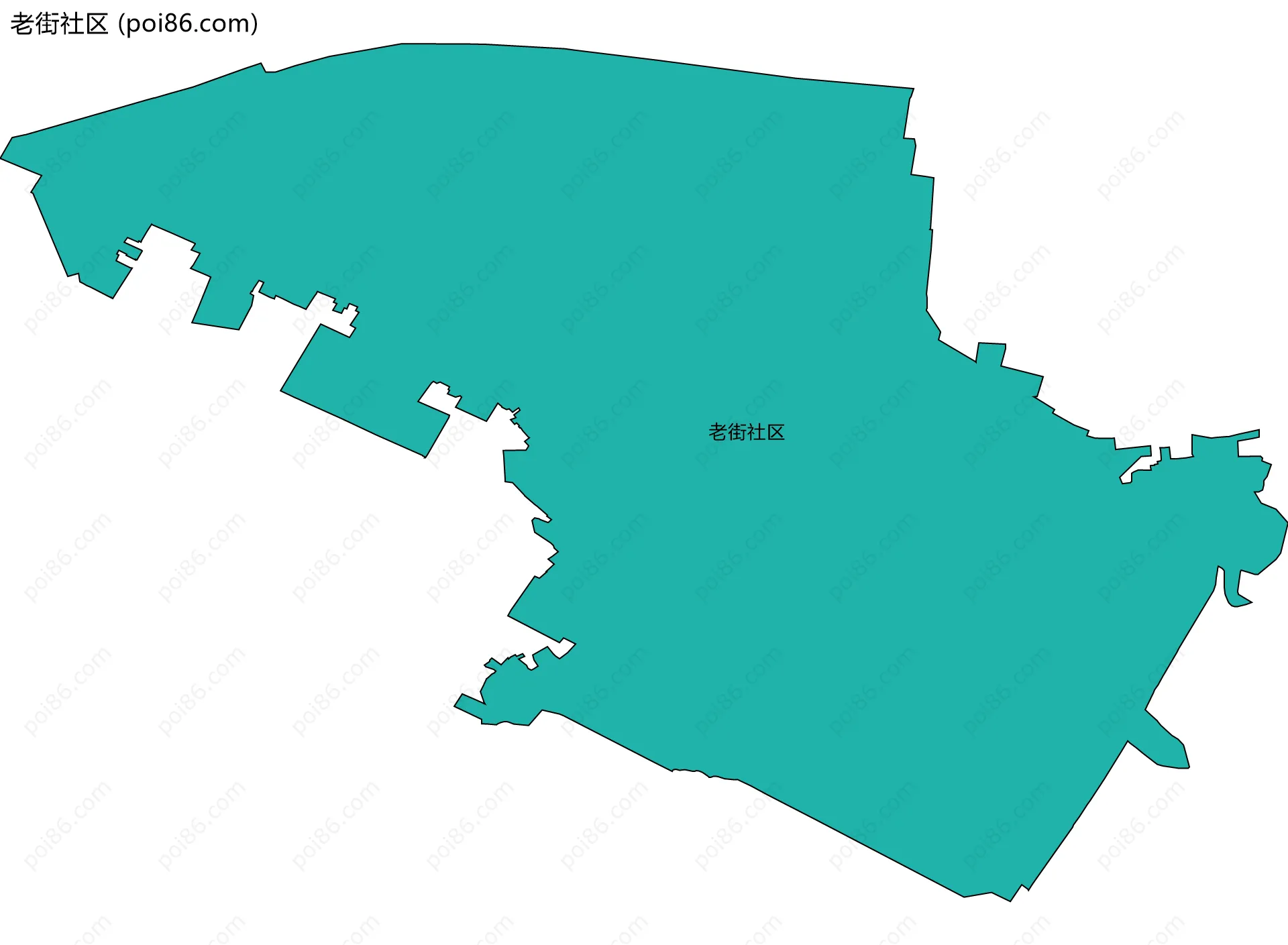 老街社区边界地图