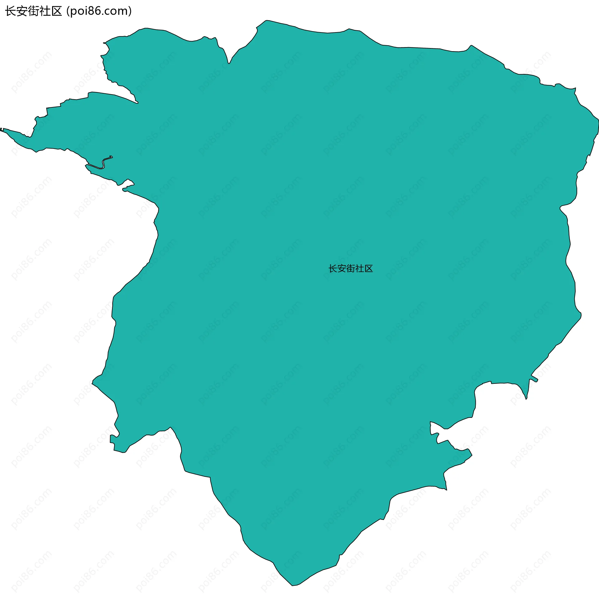 长安街社区边界地图