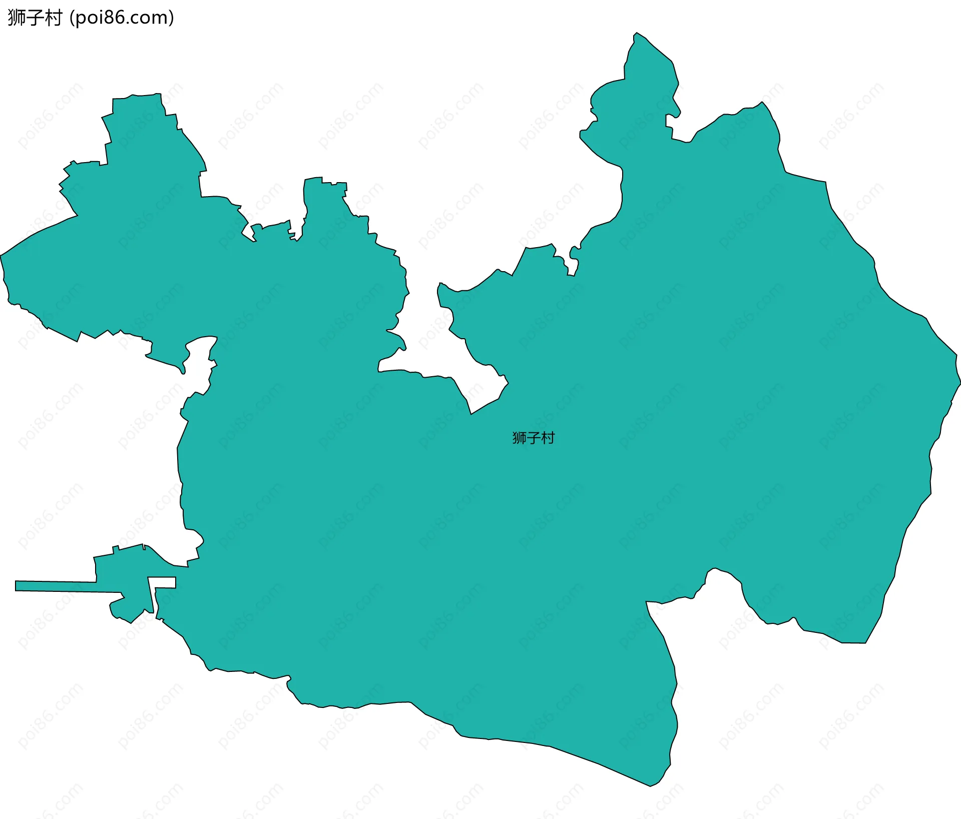 狮子村边界地图