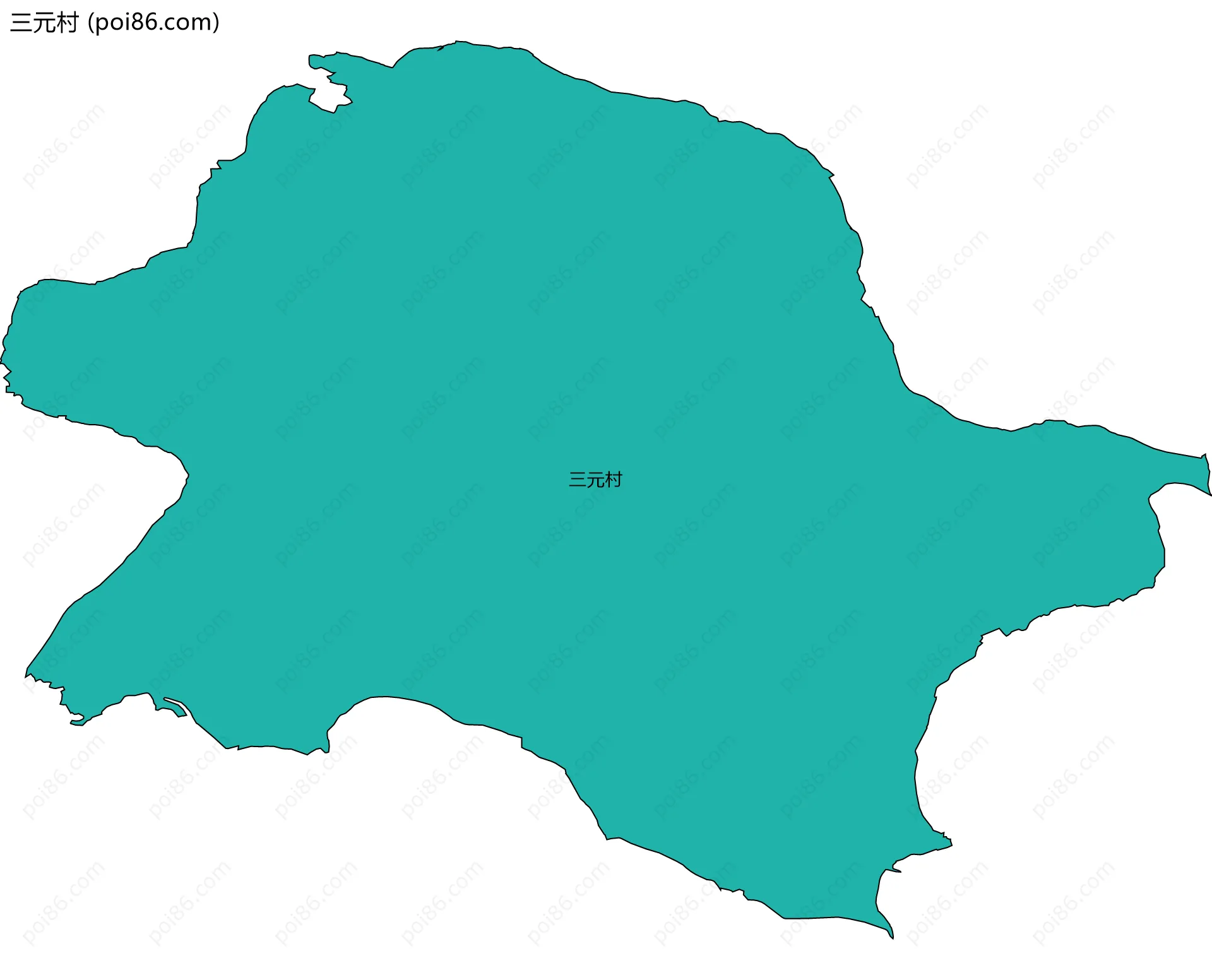 三元村边界地图
