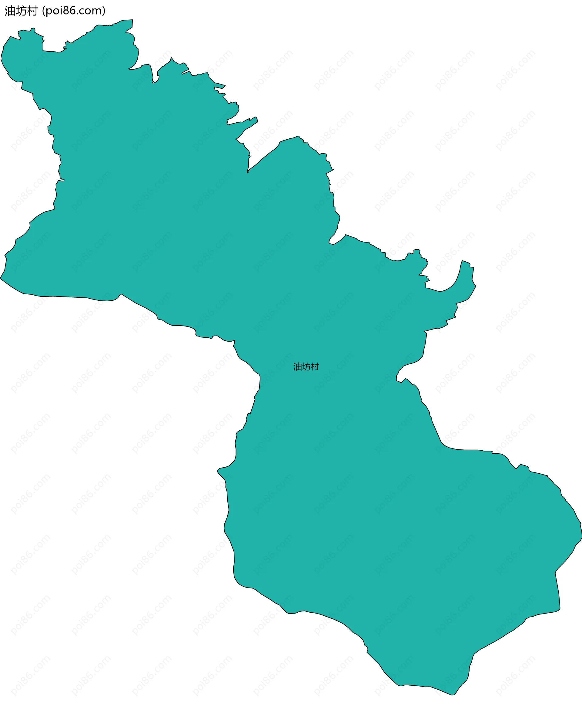 油坊村边界地图