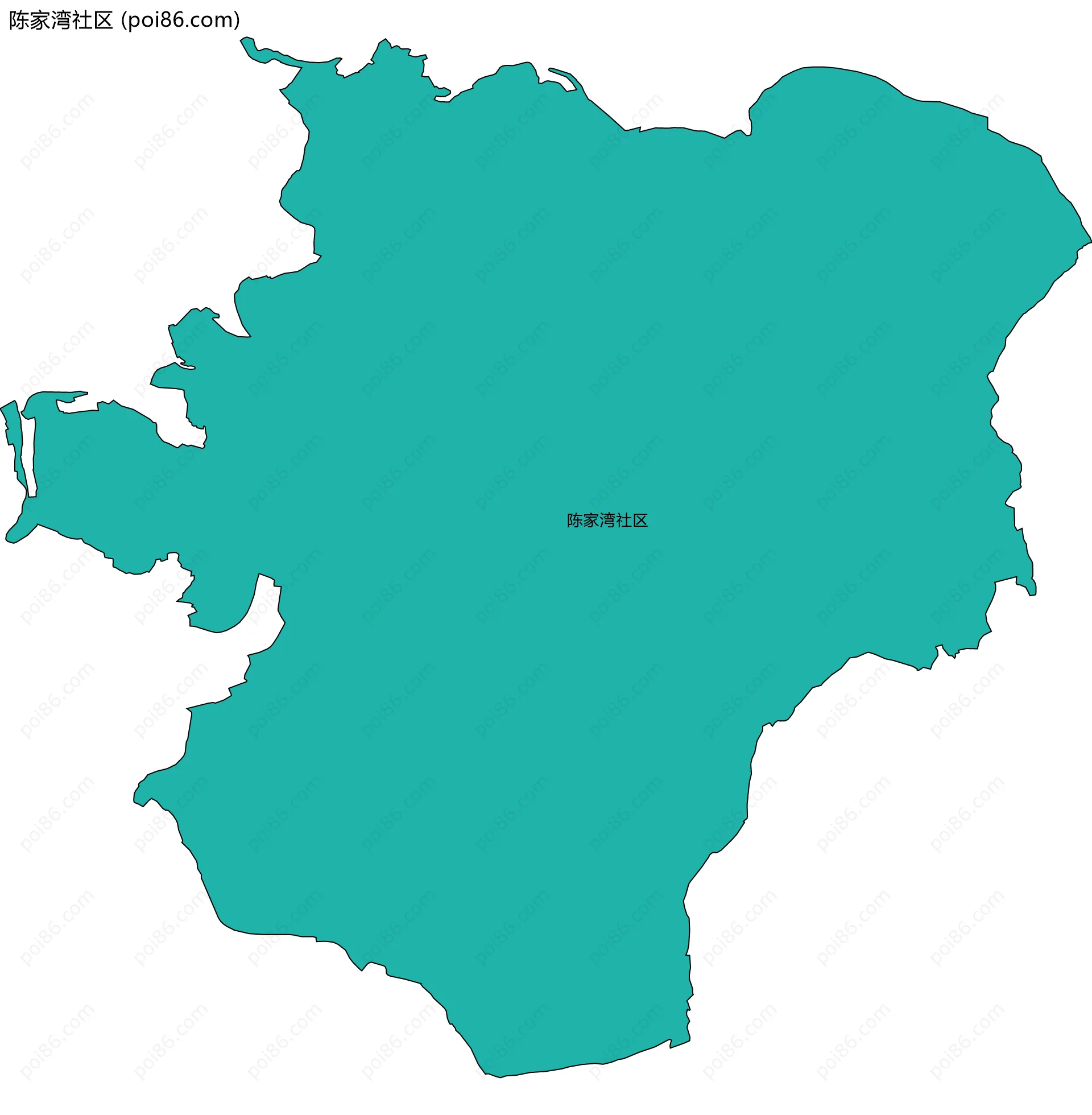 陈家湾社区边界地图