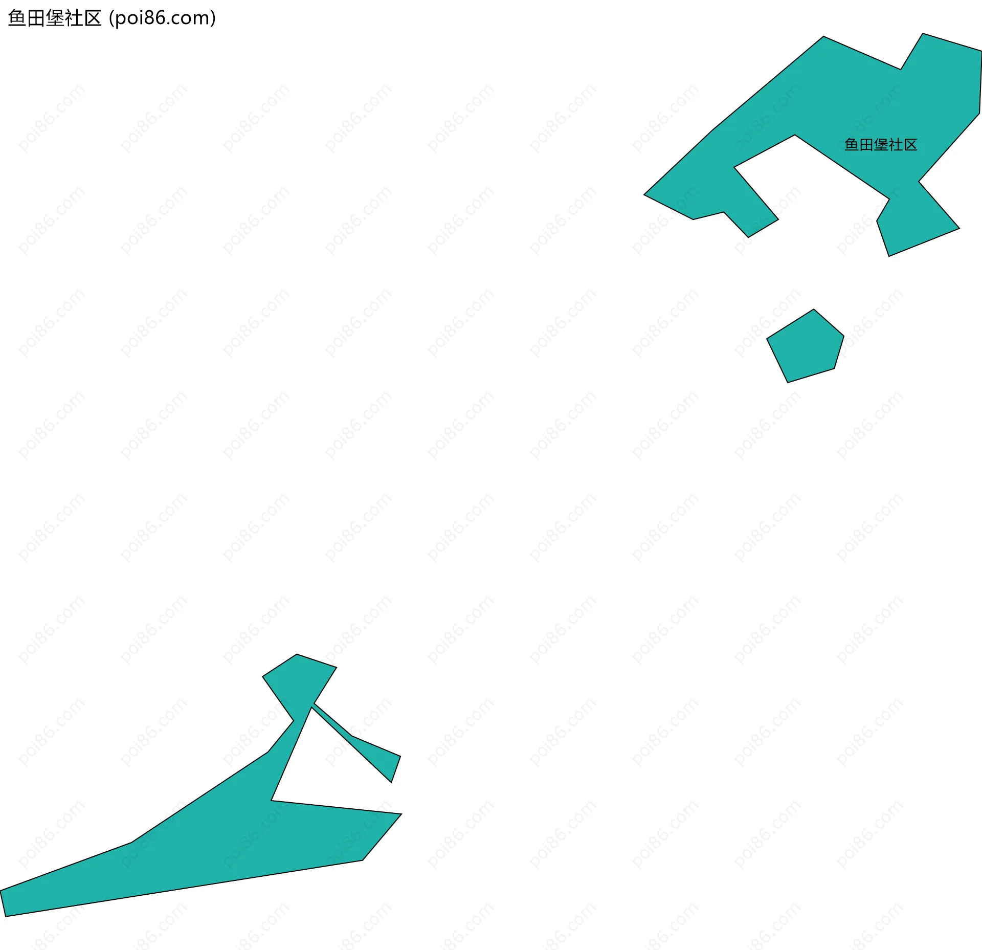 鱼田堡社区边界地图