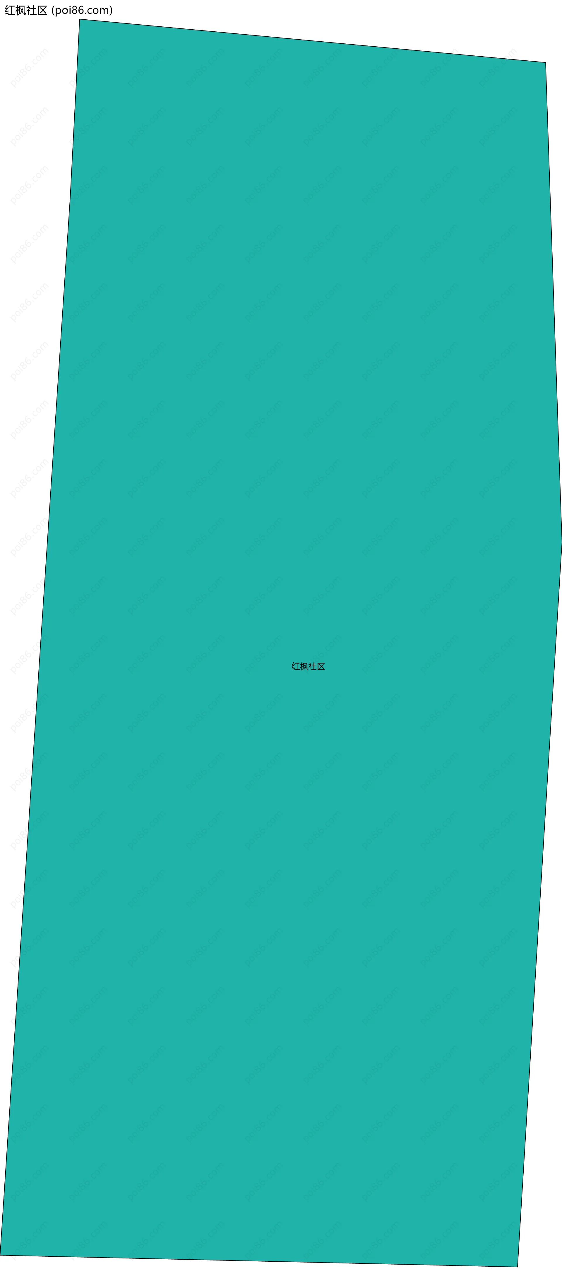 红枫社区边界地图