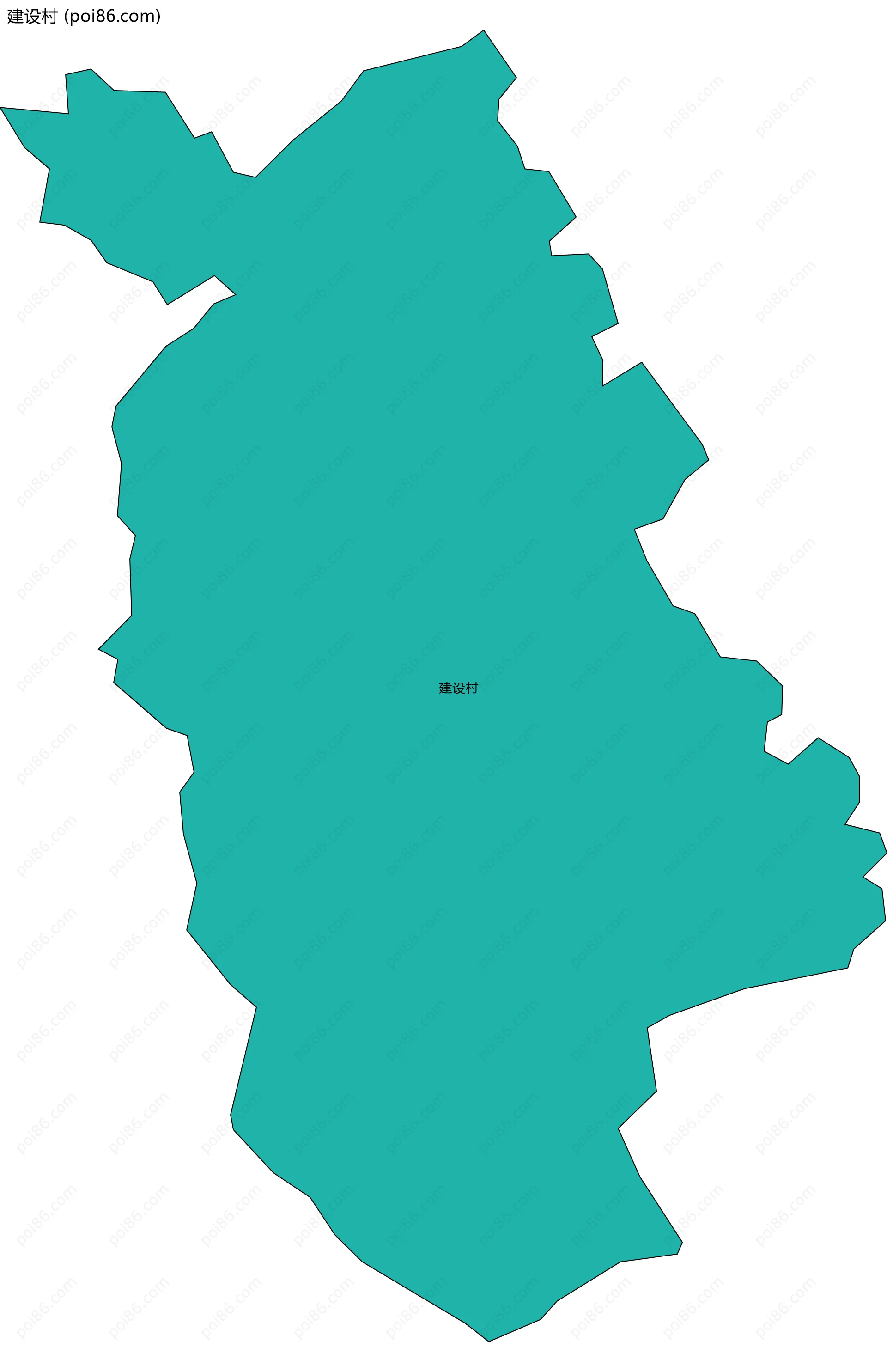 建设村边界地图