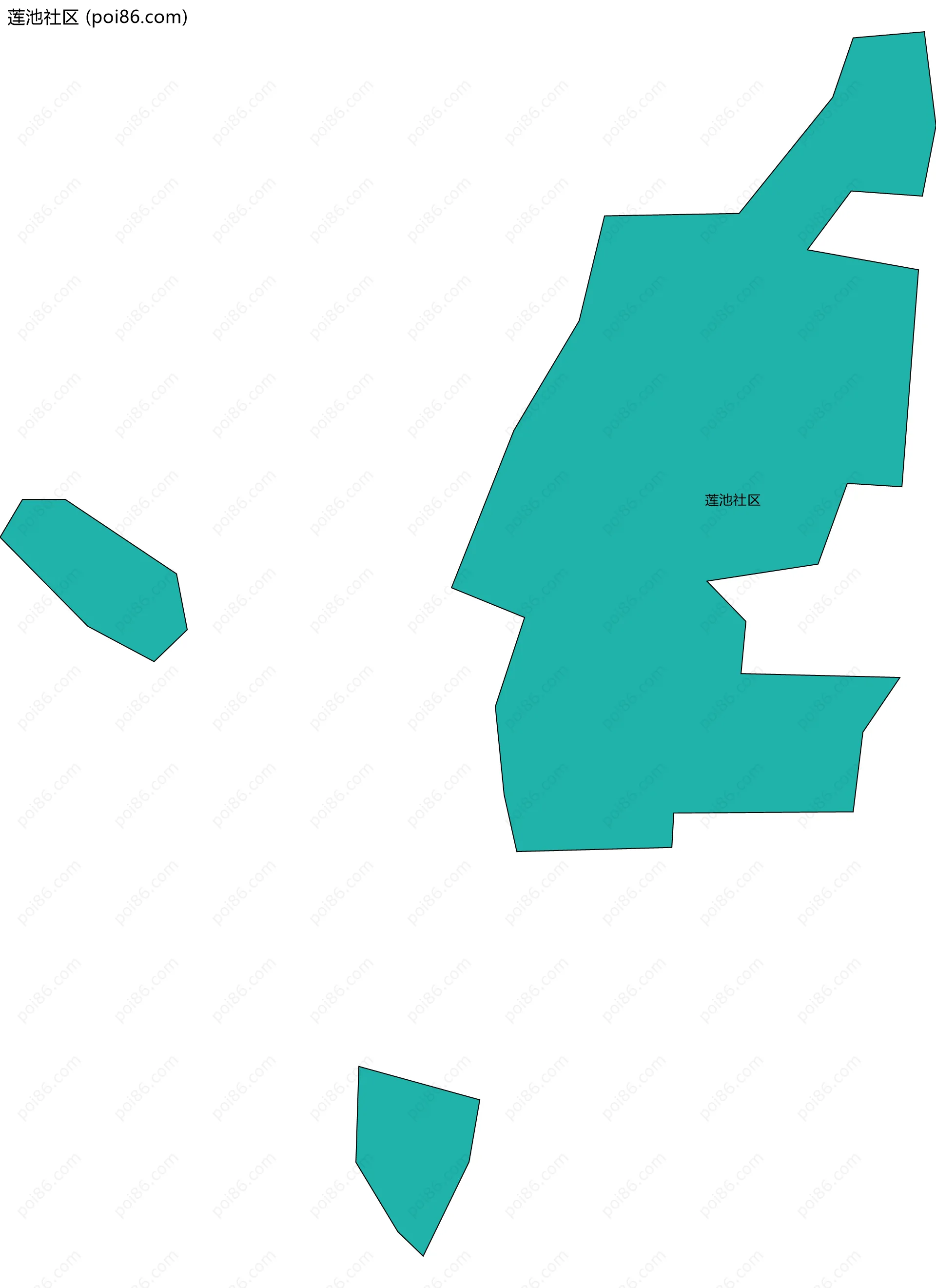莲池社区边界地图