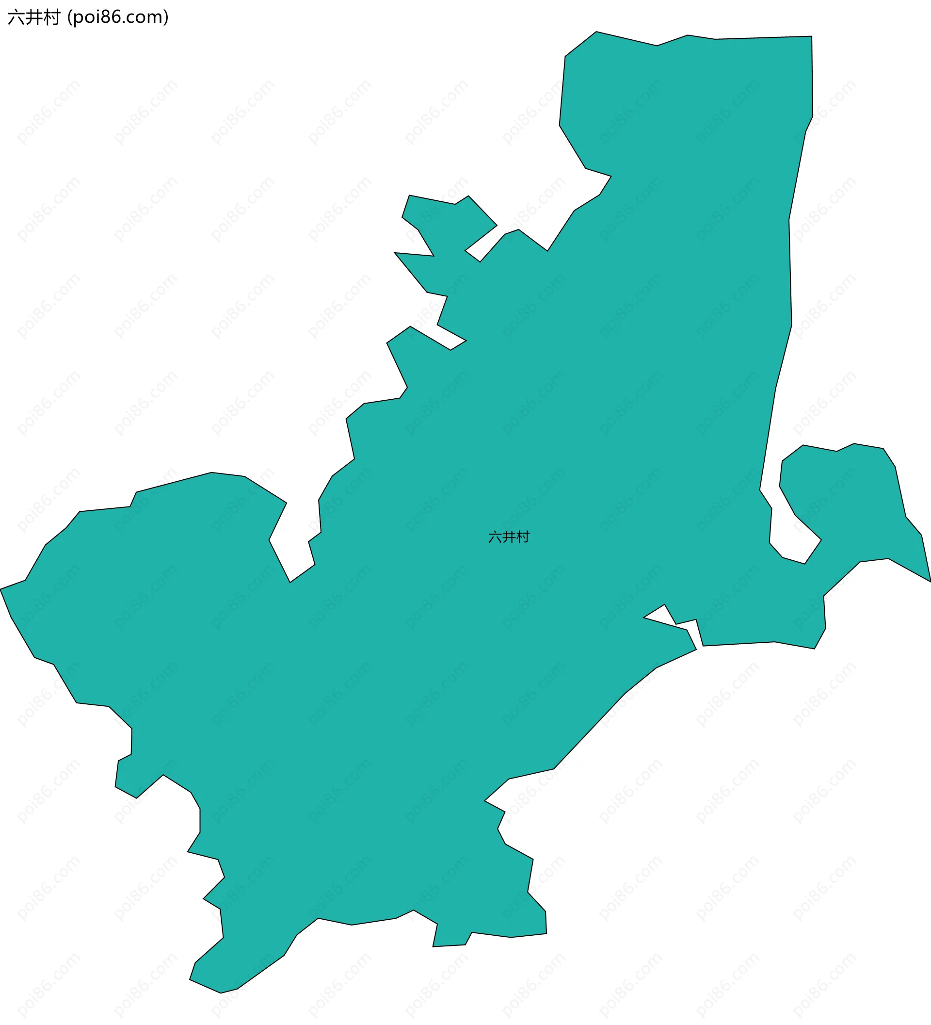 六井村边界地图