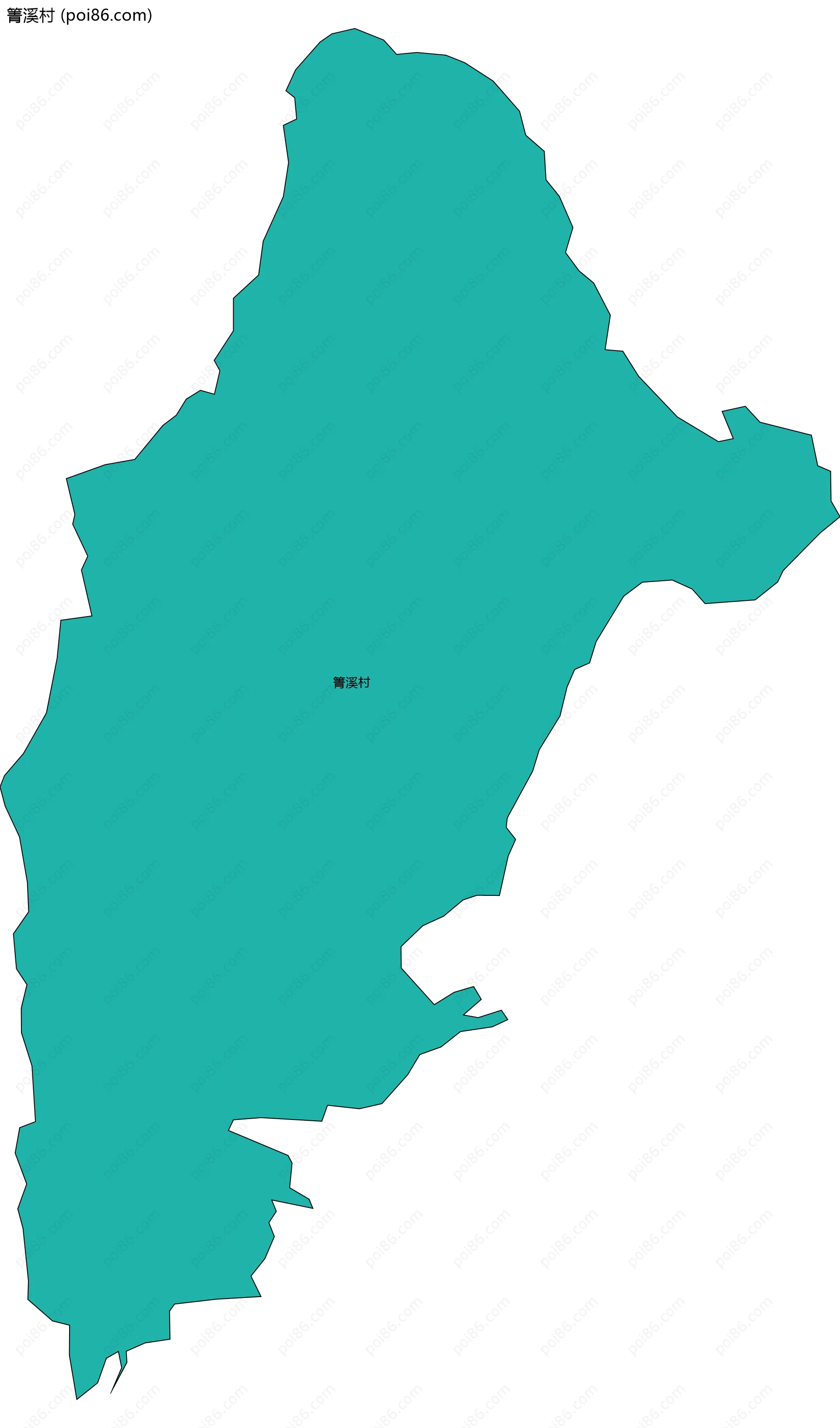 箐溪村边界地图