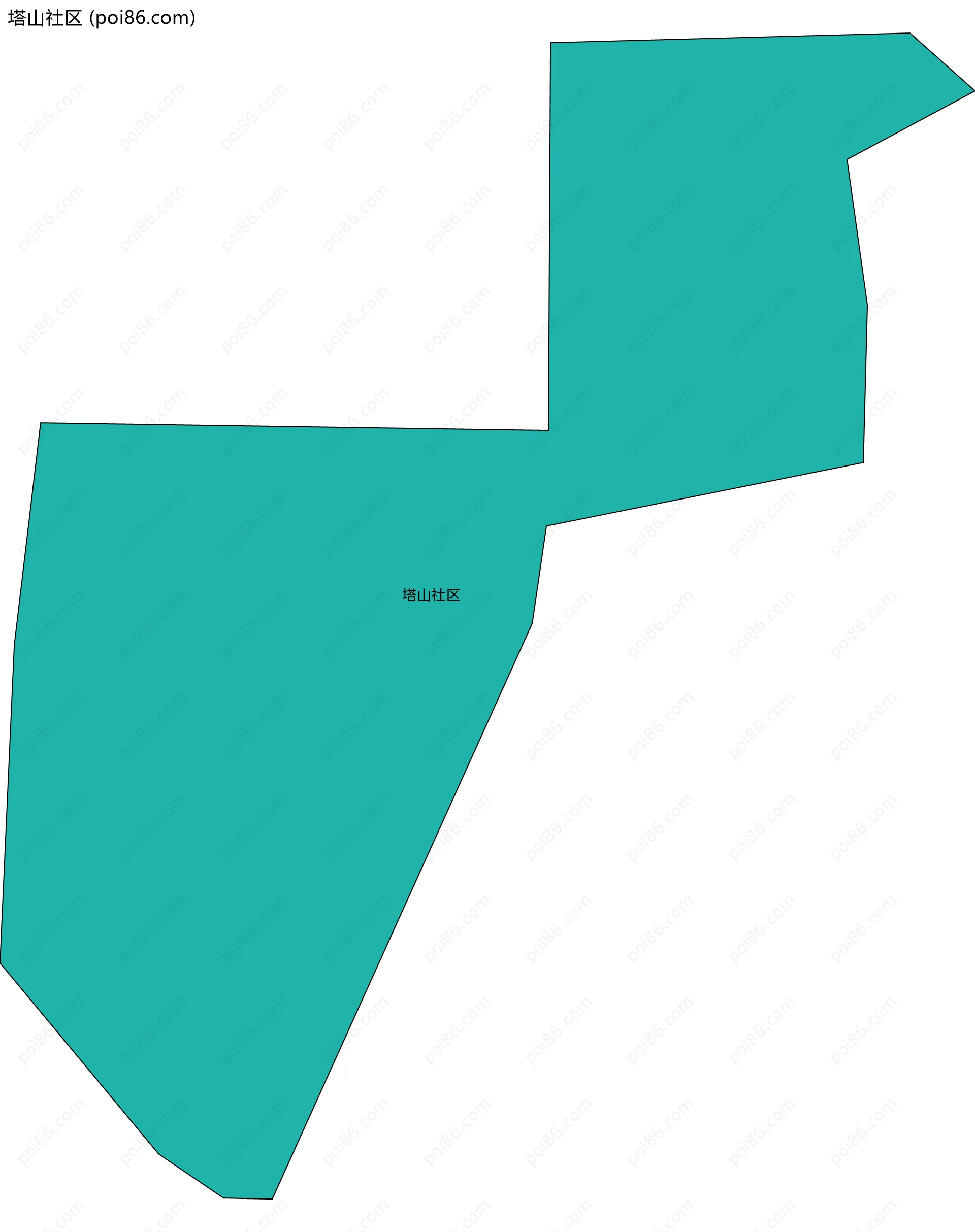 塔山社区边界地图