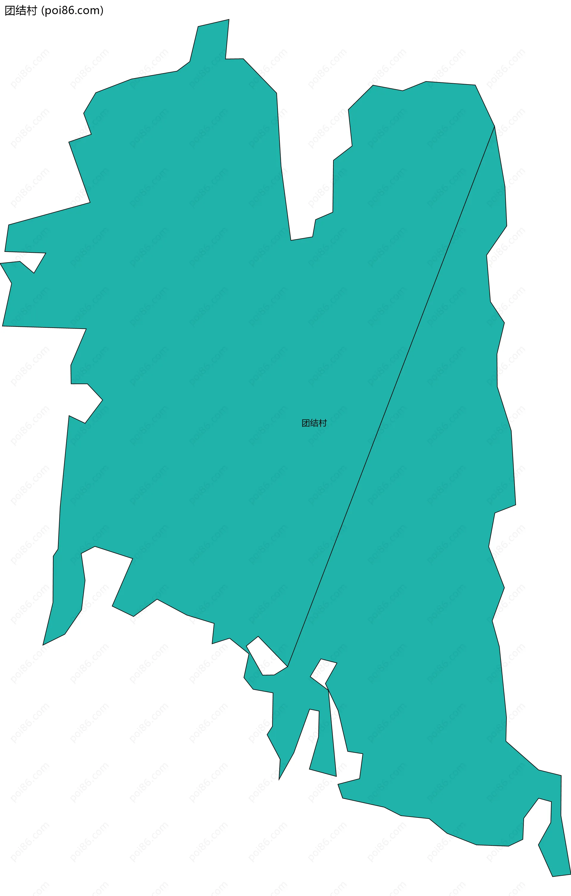 团结村边界地图