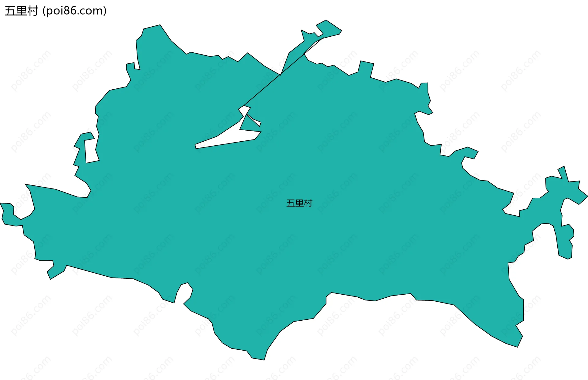 五里村边界地图