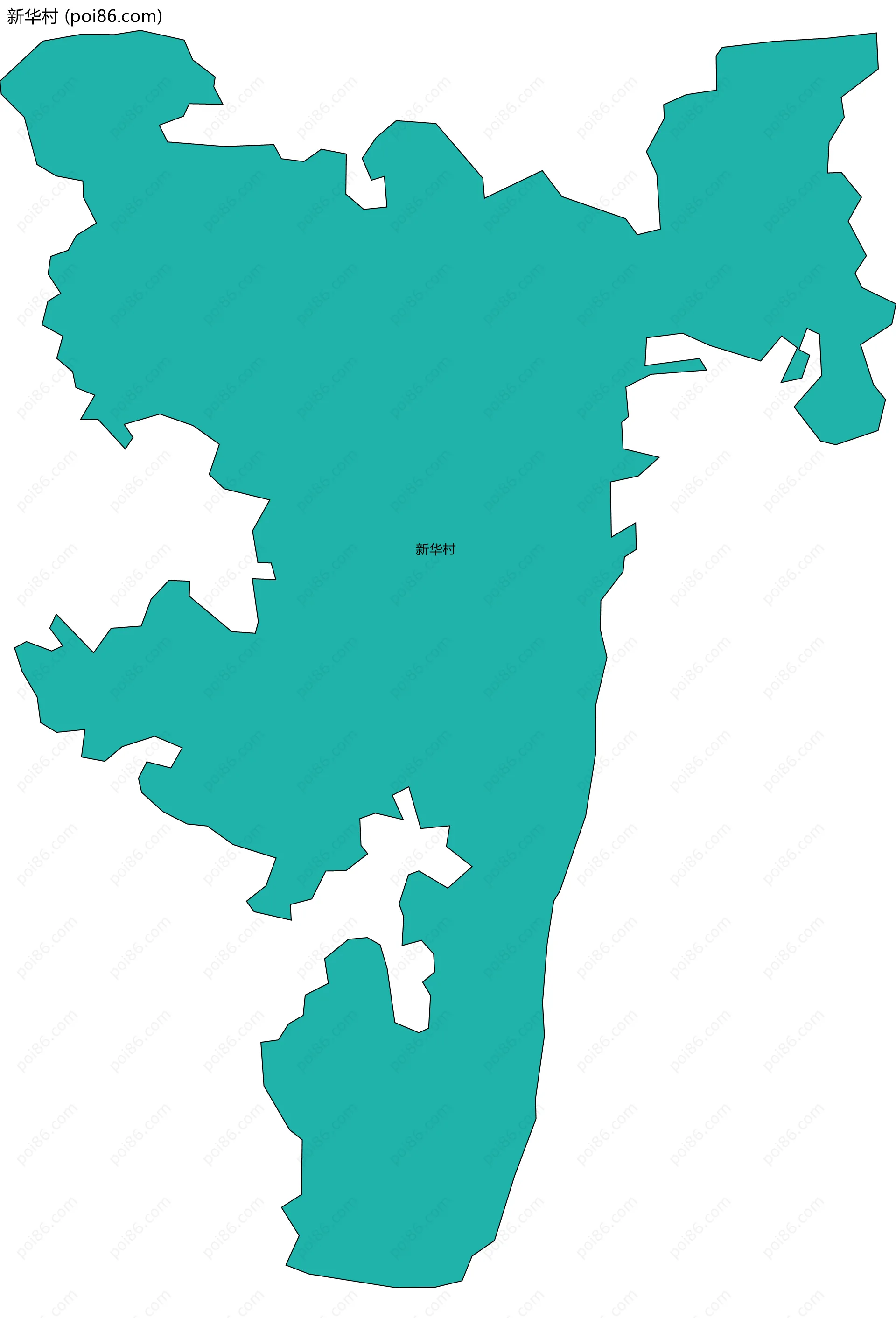 新华村边界地图