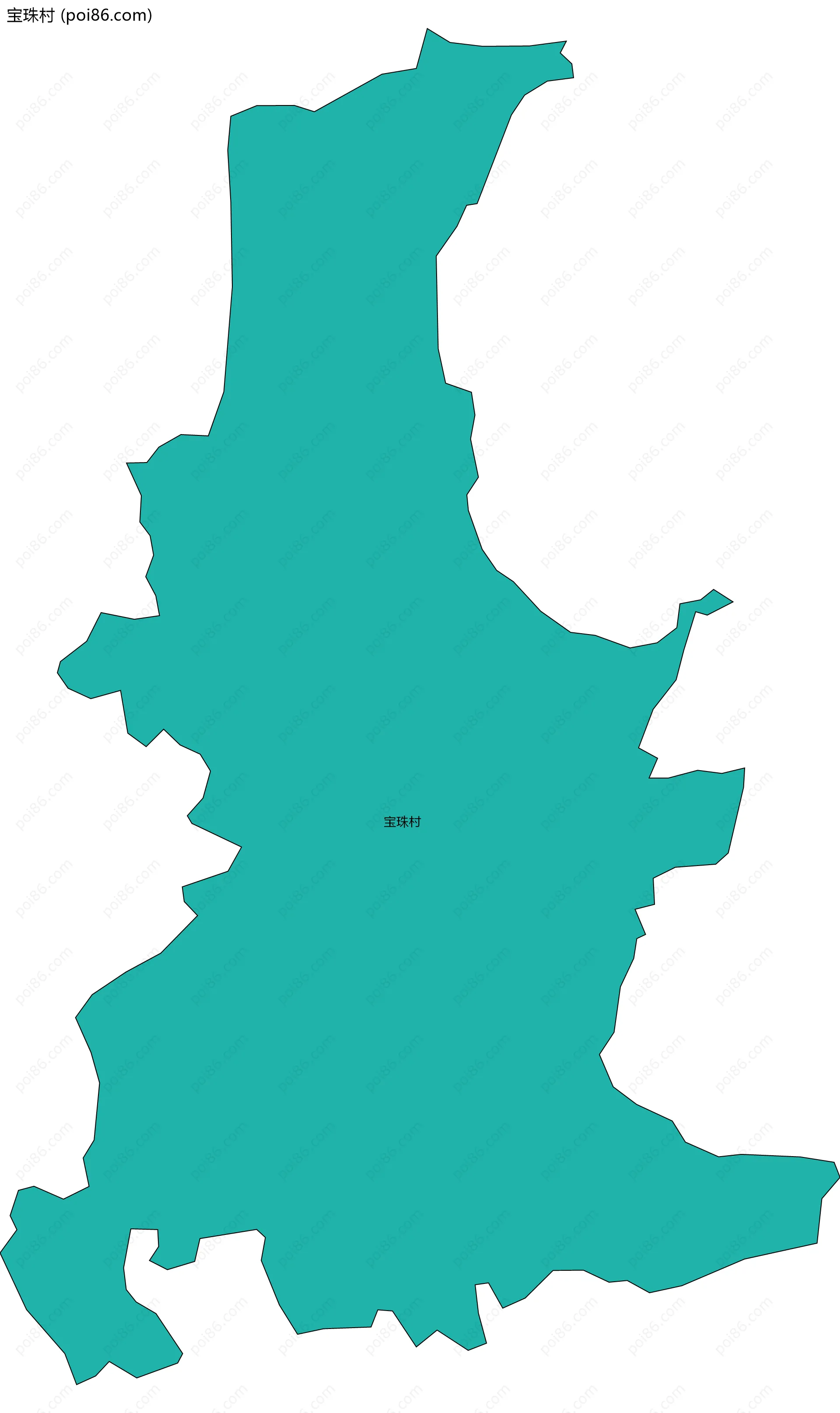 宝珠村边界地图