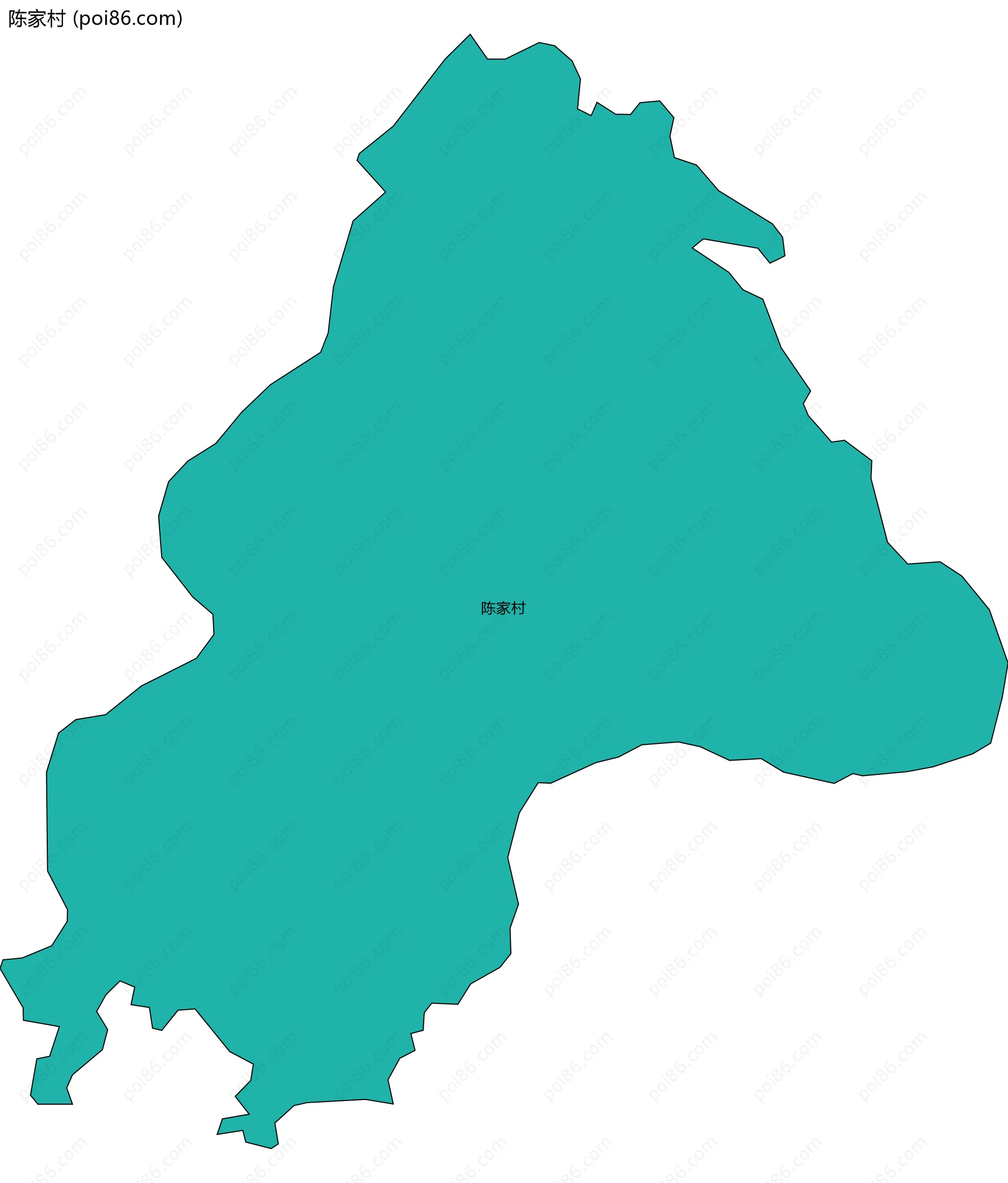 陈家村边界地图