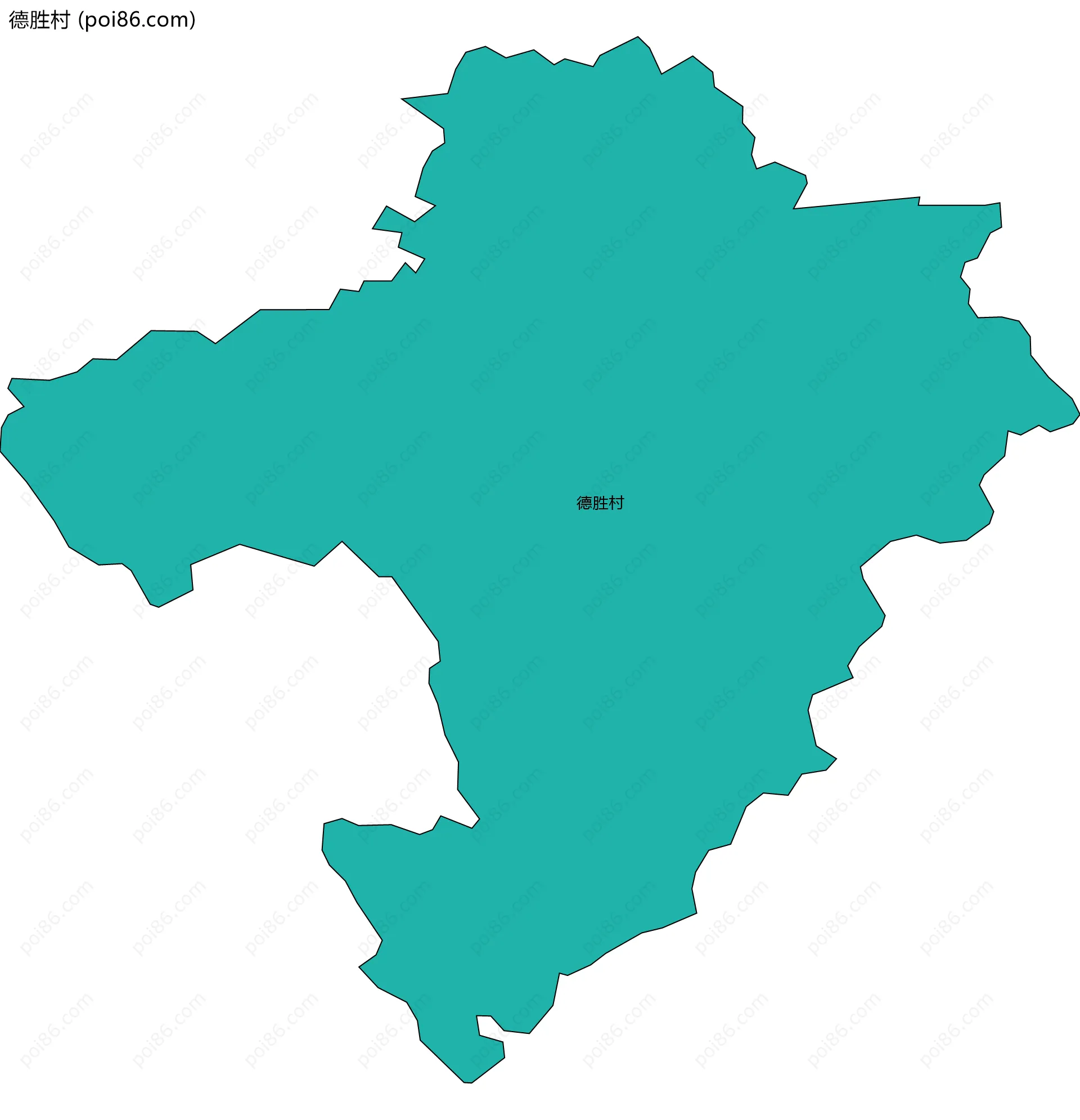 德胜村边界地图