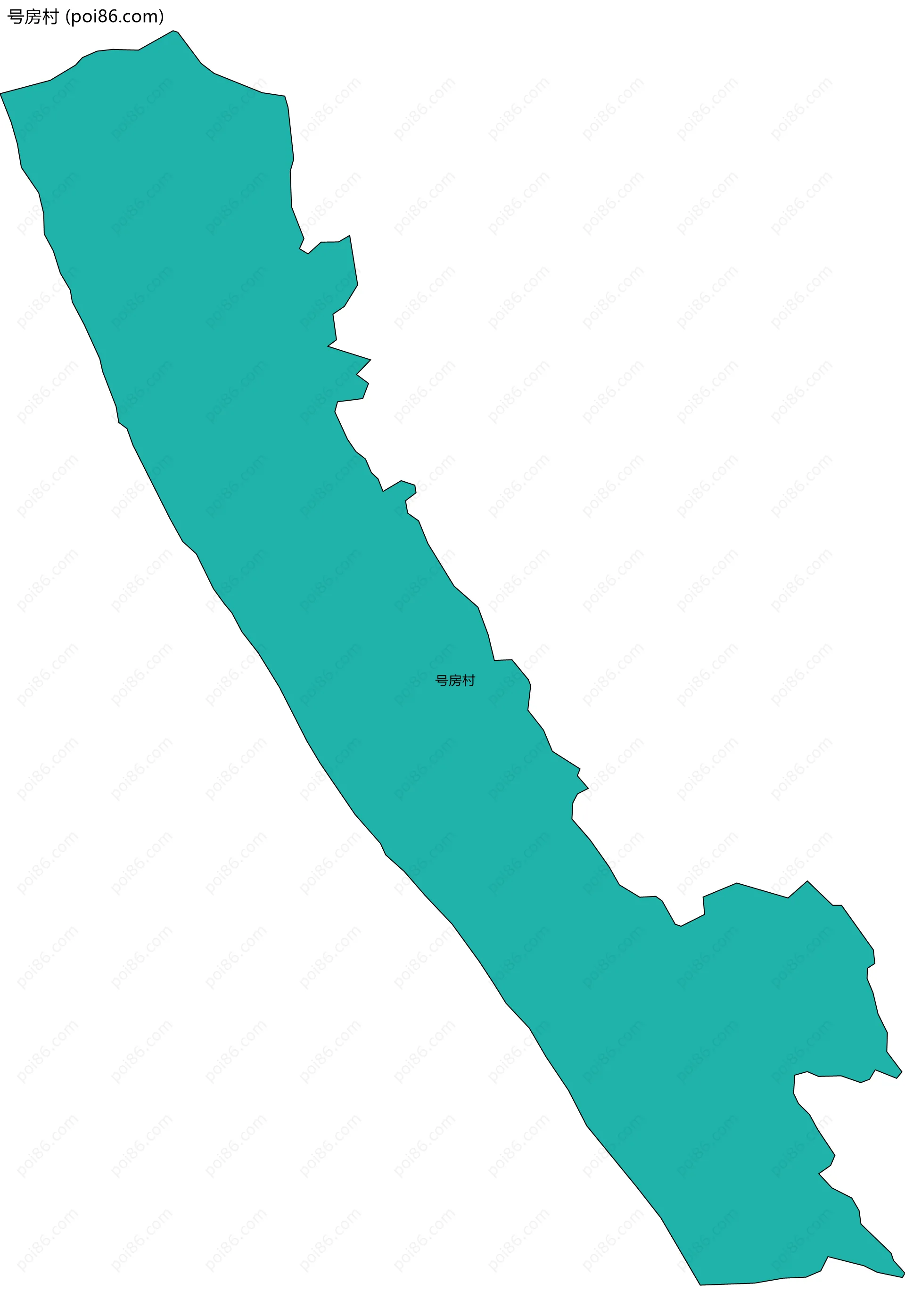 号房村边界地图
