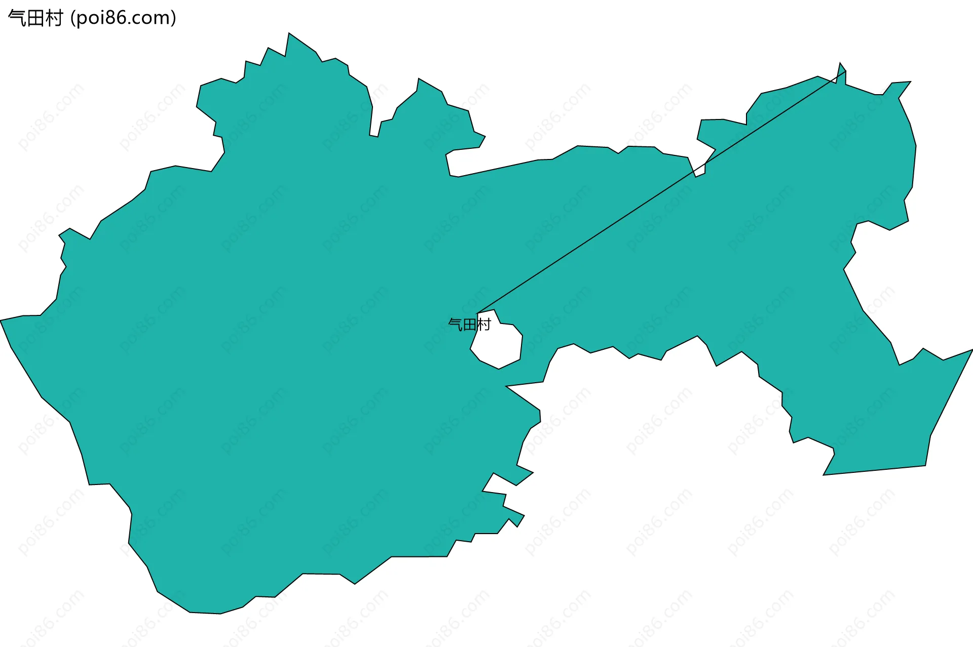 气田村边界地图