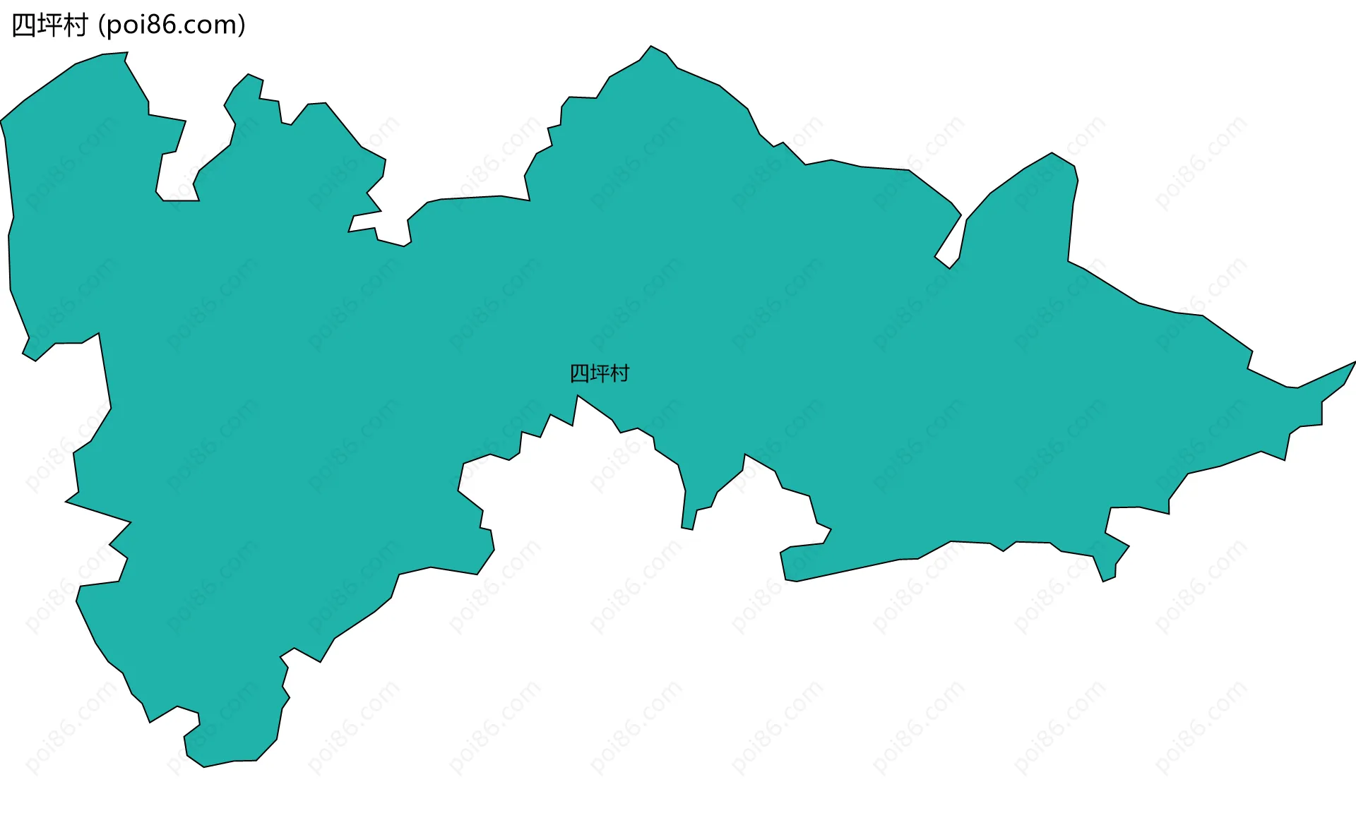 四坪村边界地图