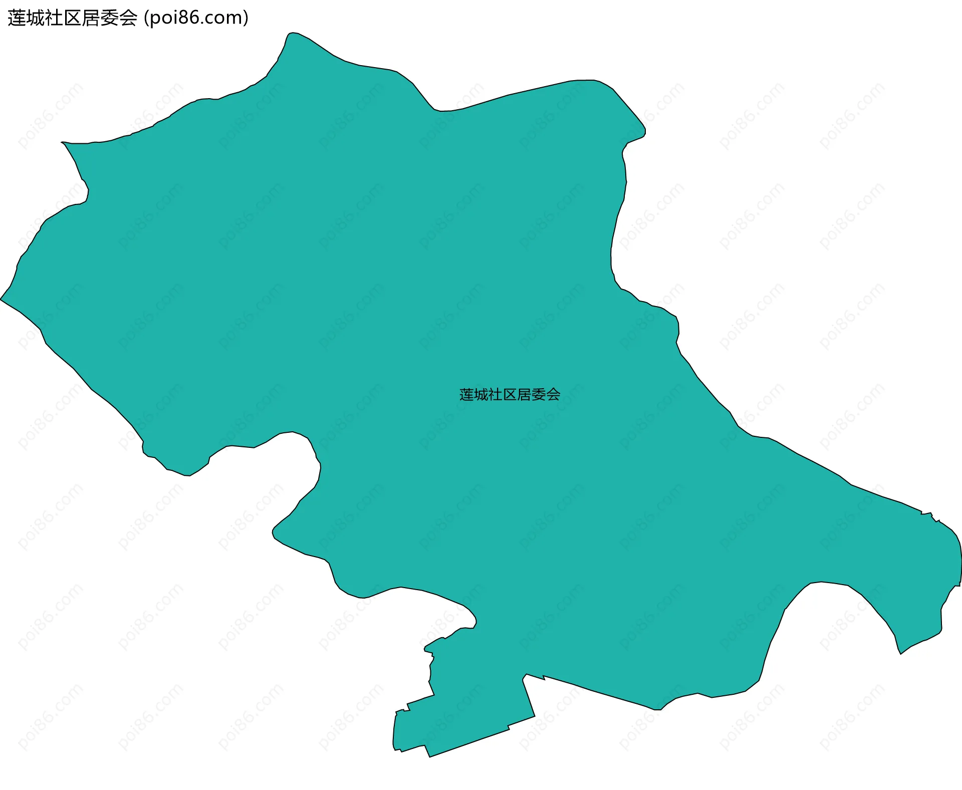 莲城社区居委会边界地图