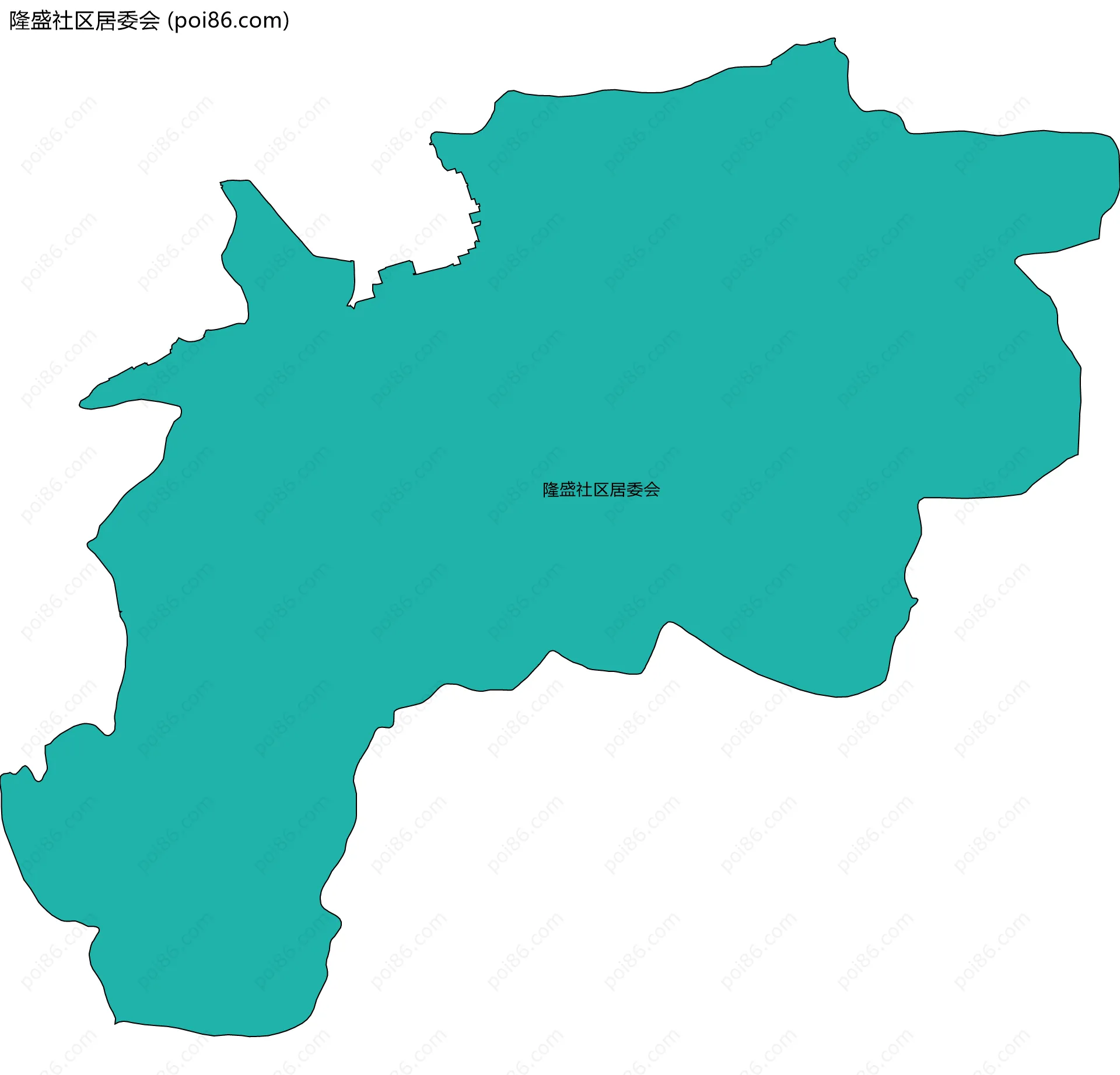 隆盛社区居委会边界地图