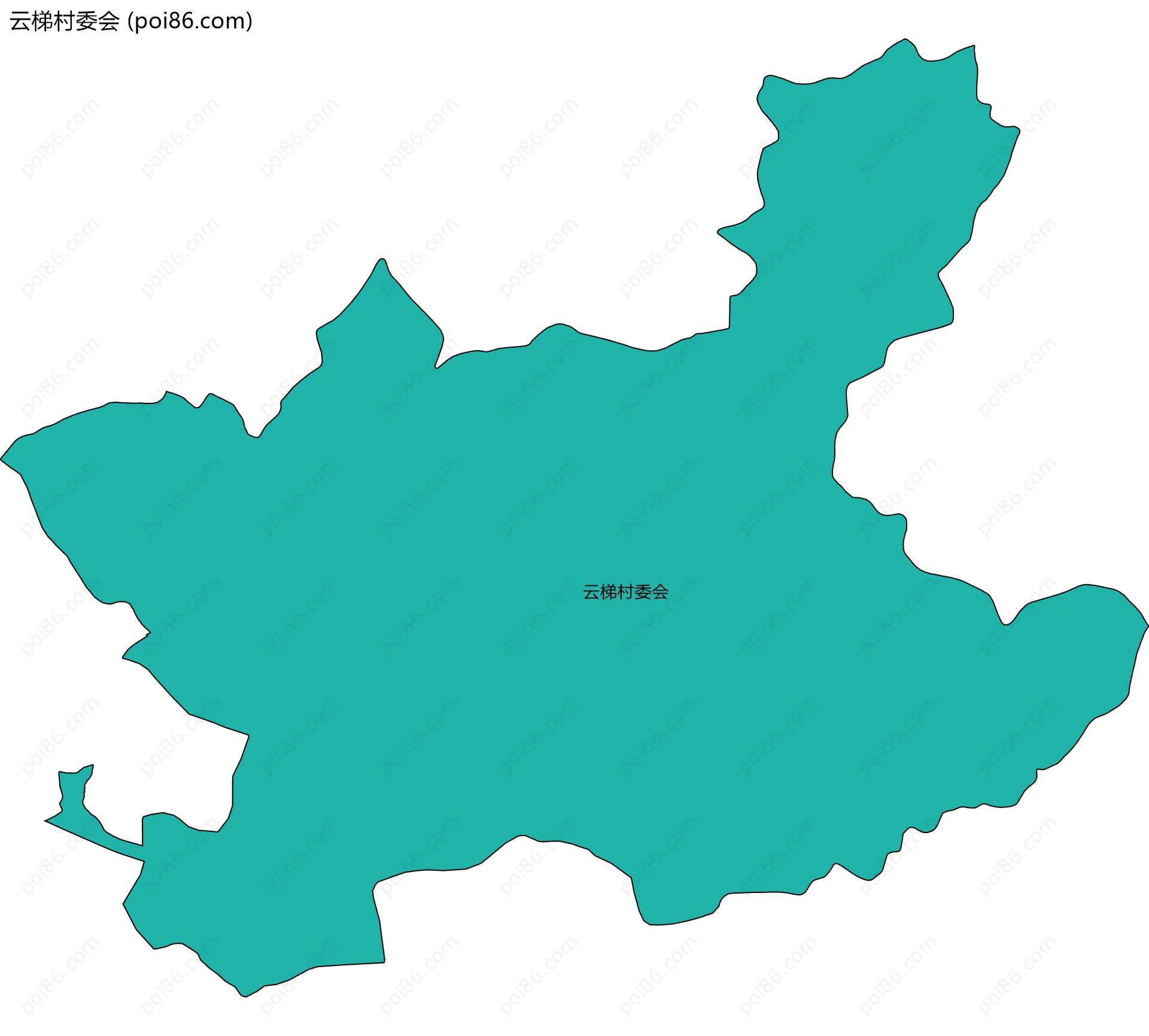 云梯村委会边界地图