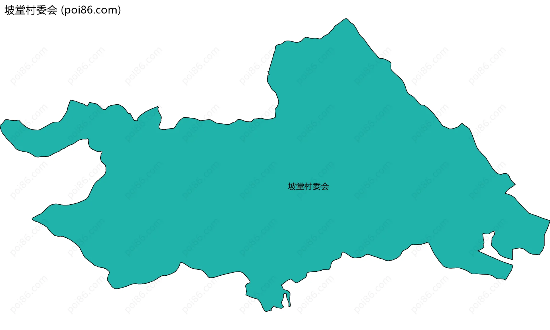 坡堂村委会边界地图