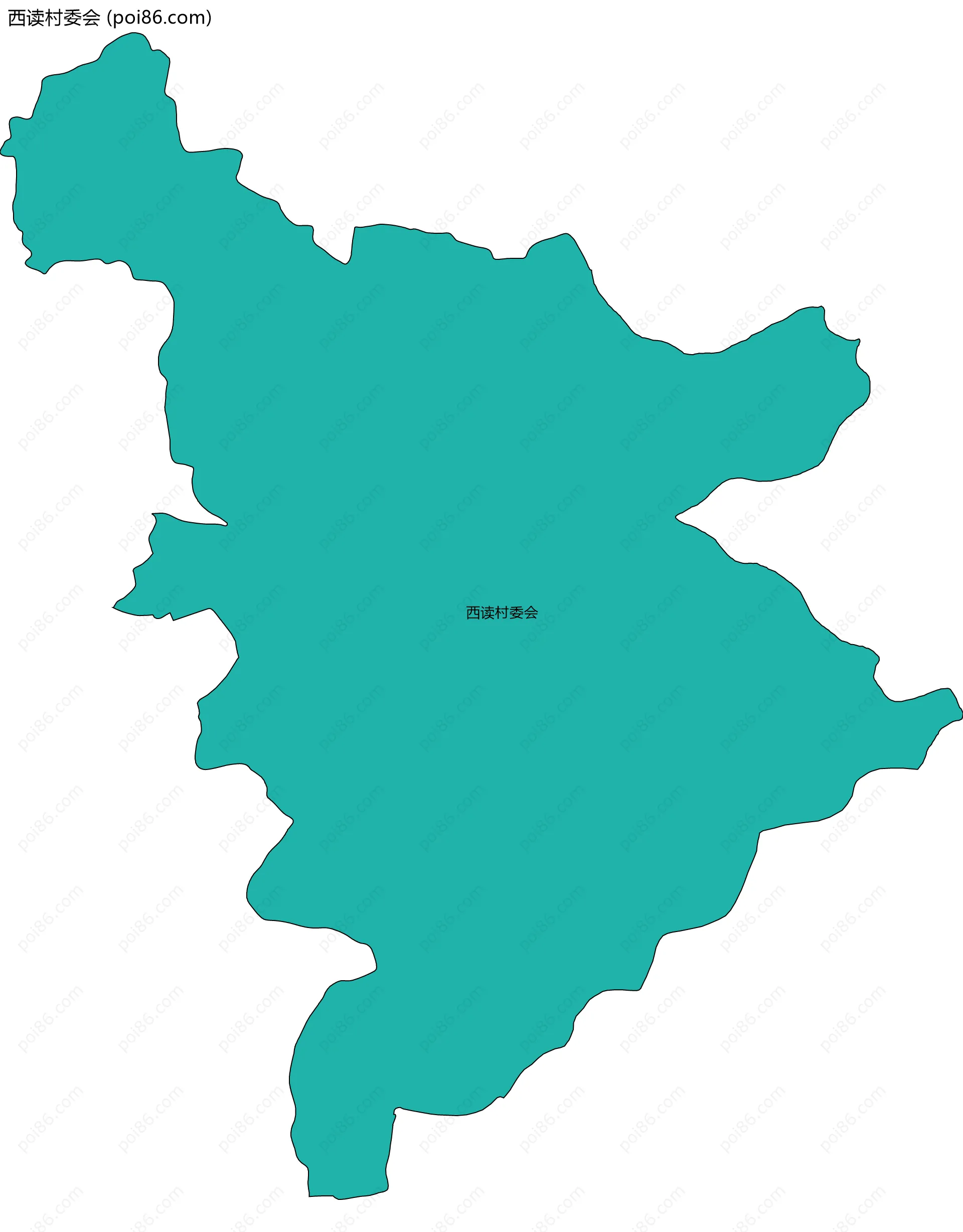 西读村委会边界地图