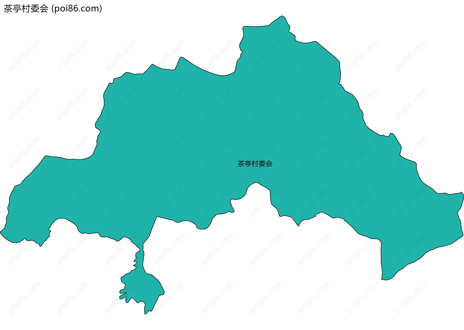 茶亭村委会边界地图