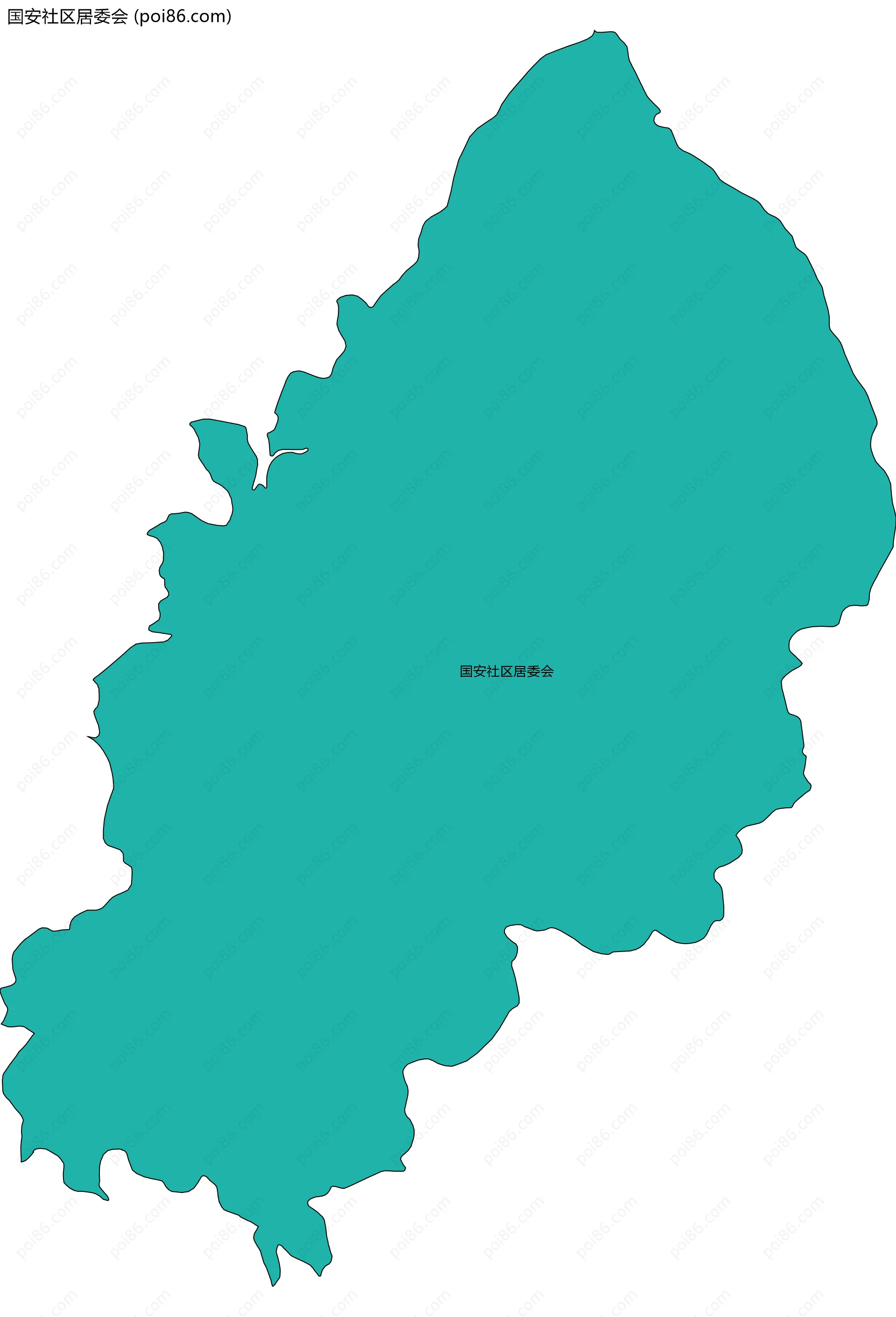 国安社区居委会边界地图