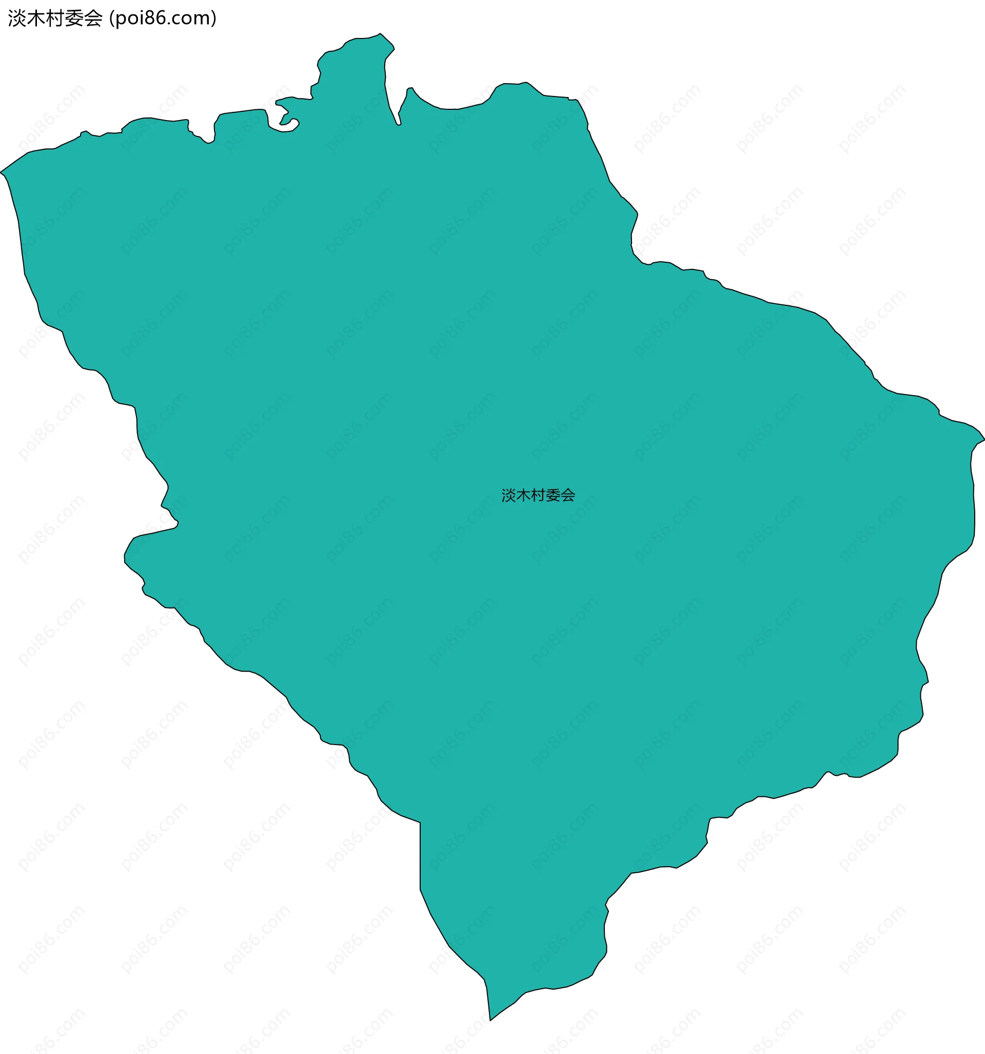 淡木村委会边界地图