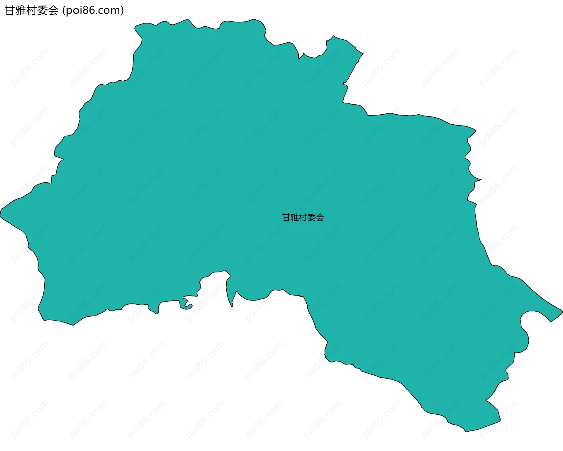 甘雅村委会边界地图