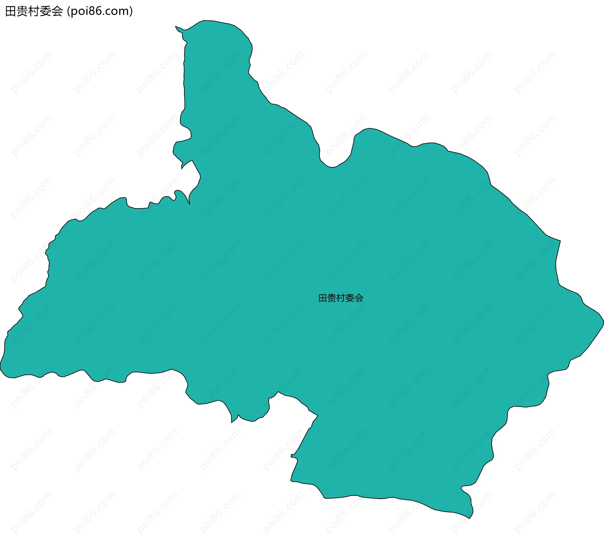 田贵村委会边界地图