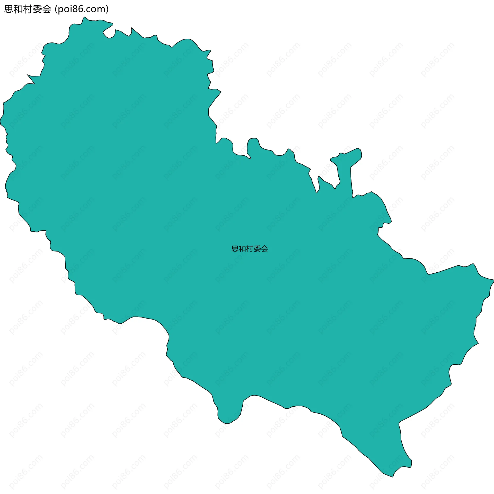 思和村委会边界地图