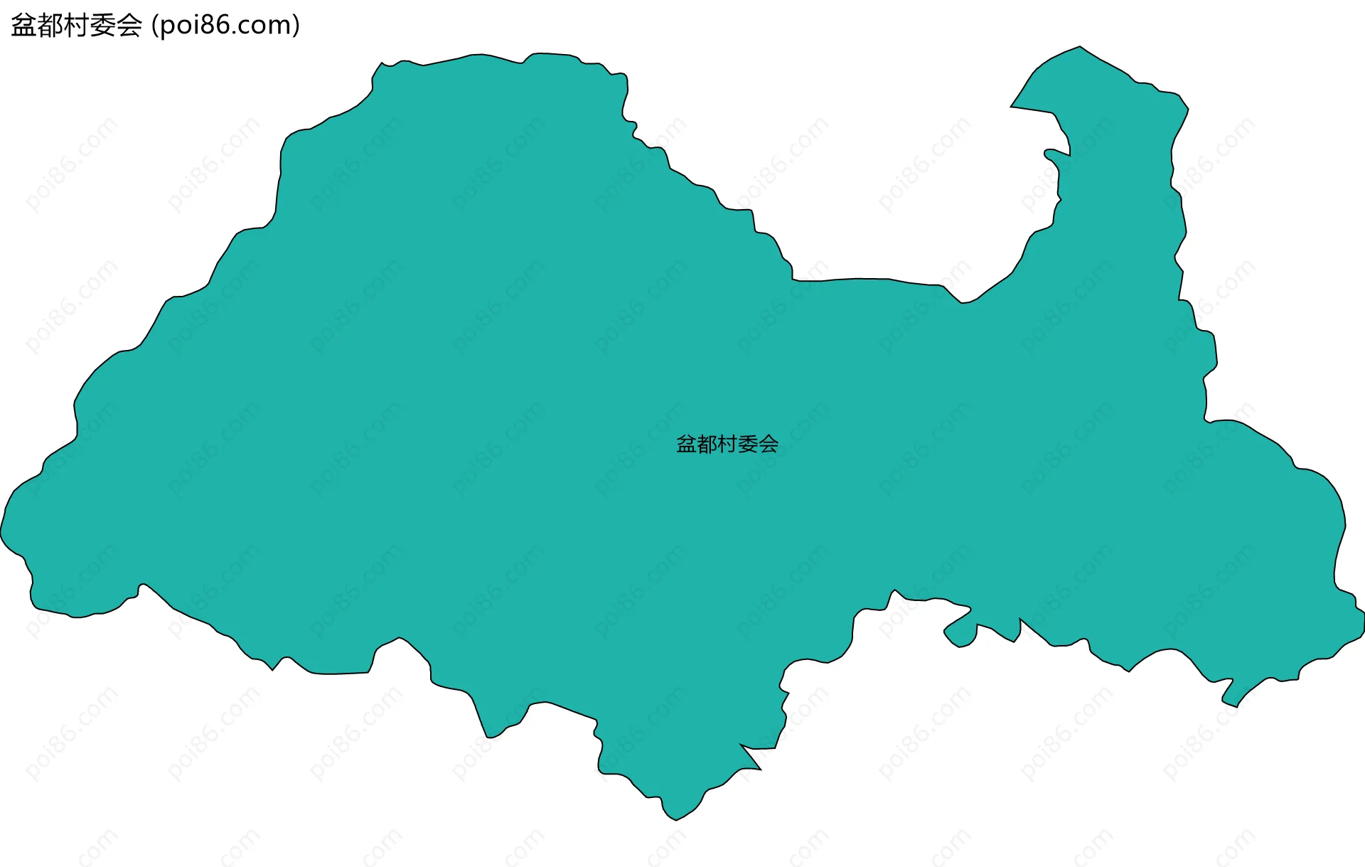 盆都村委会边界地图