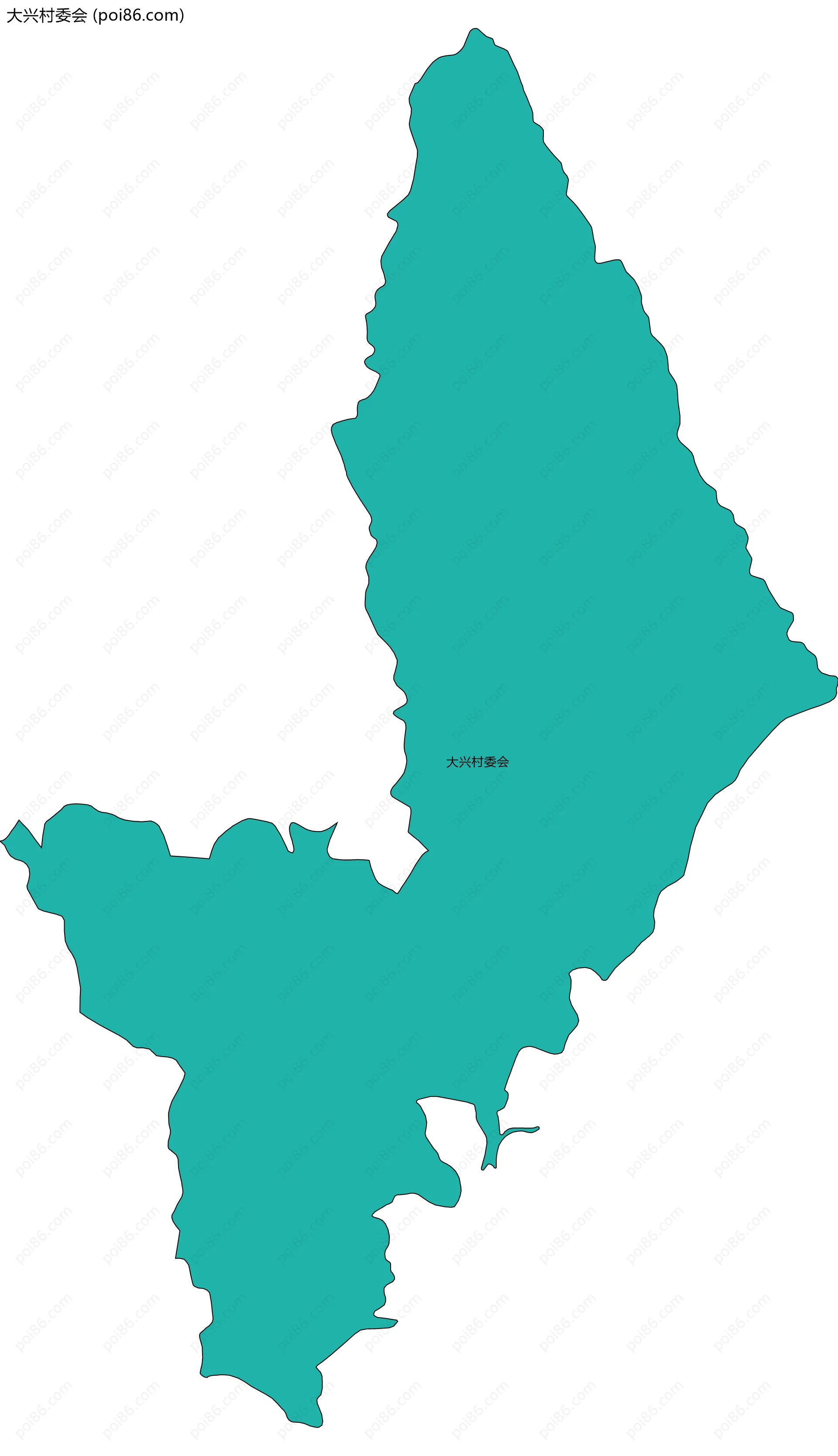 大兴村委会边界地图