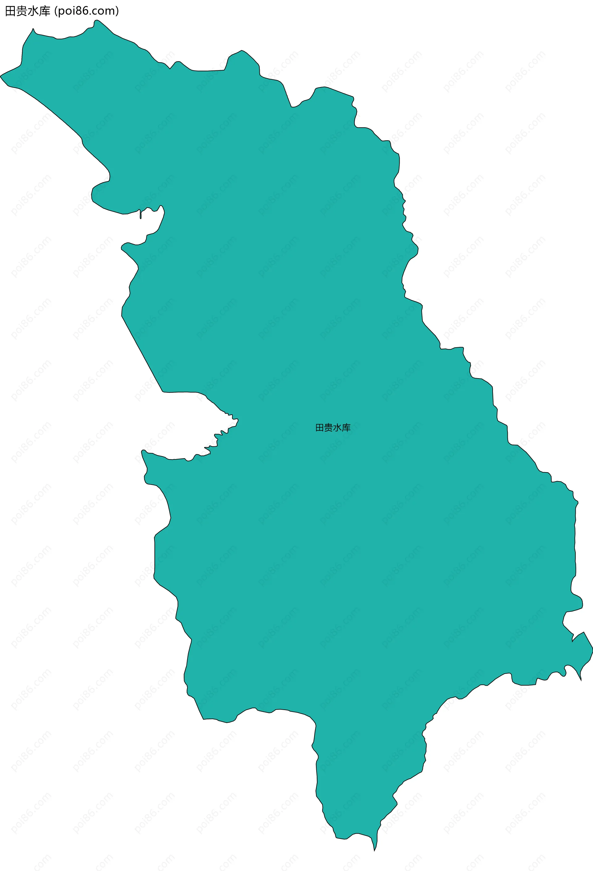 田贵水库边界地图