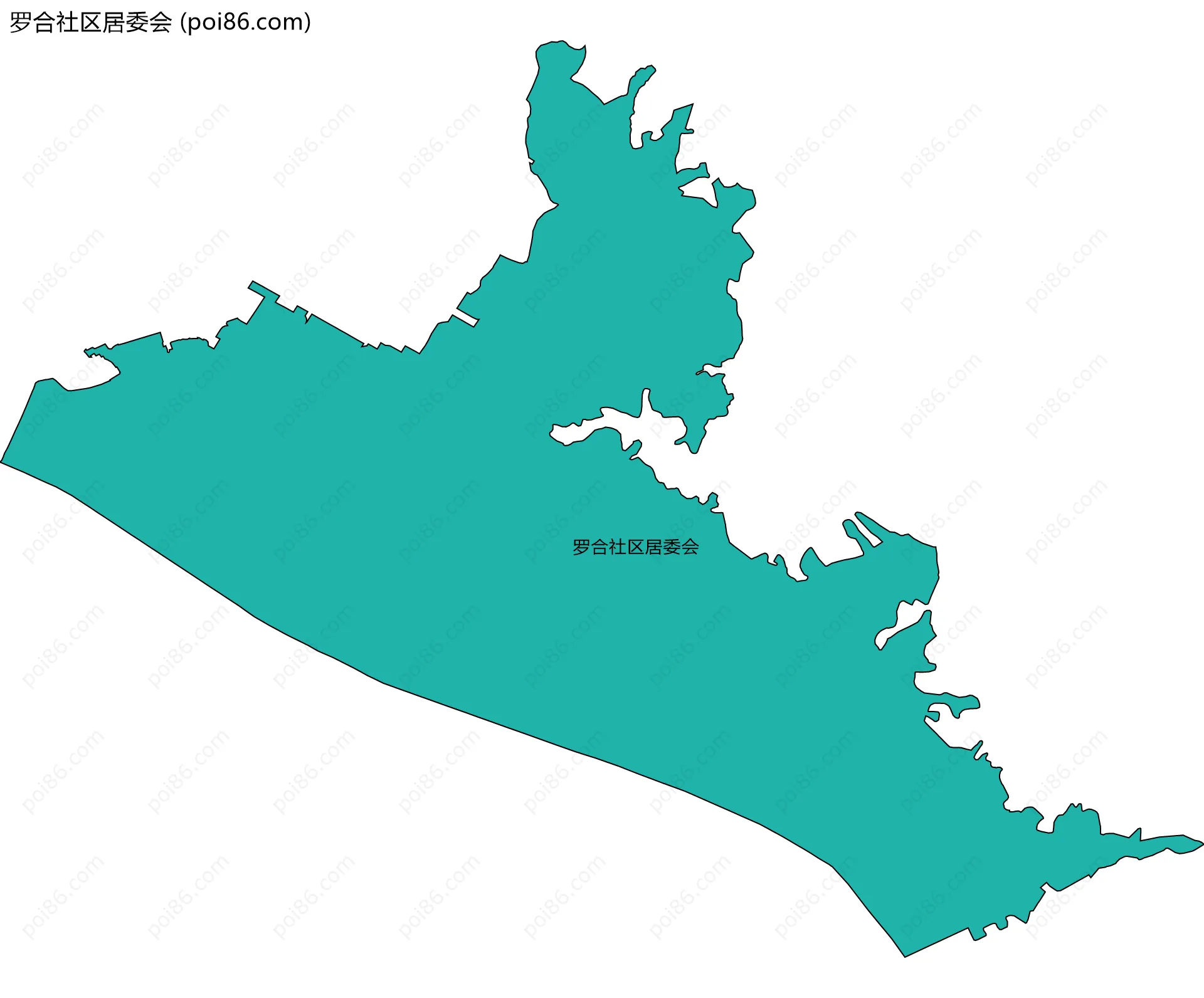 罗合社区居委会边界地图