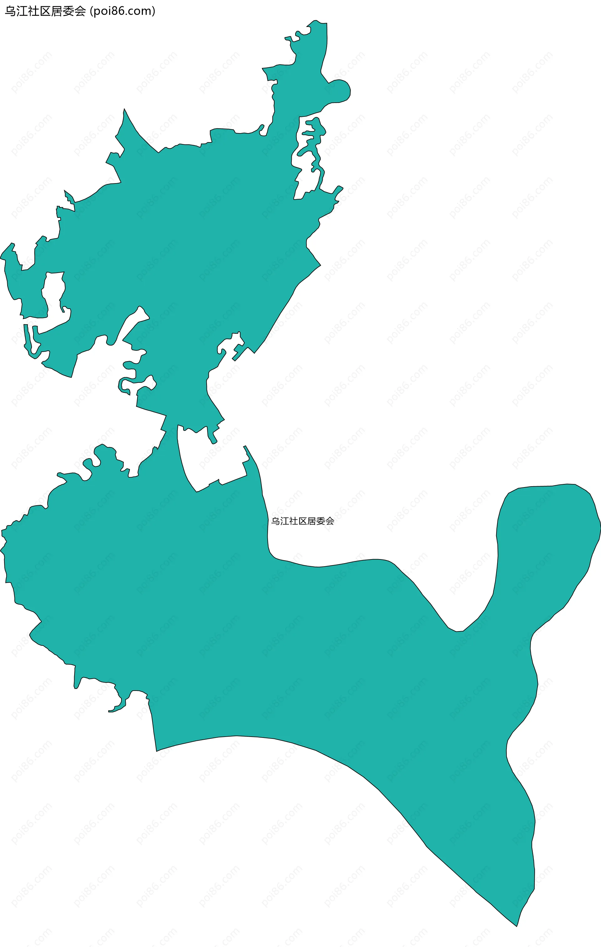 乌江社区居委会边界地图