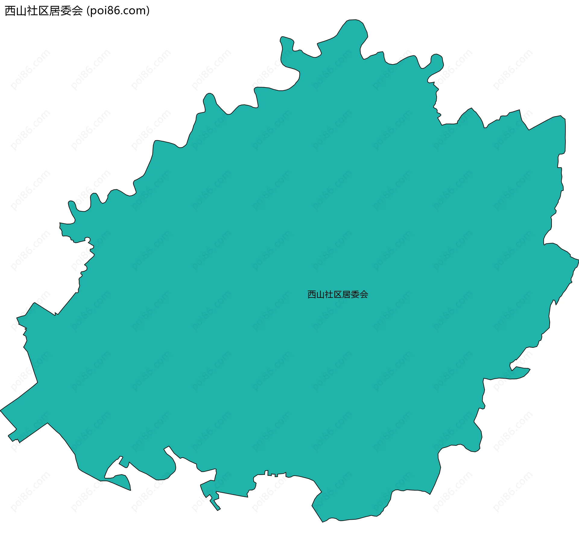 西山社区居委会边界地图