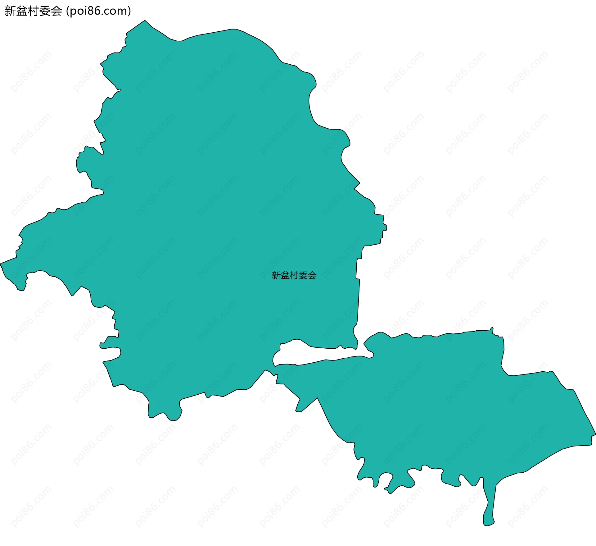 新盆村委会边界地图