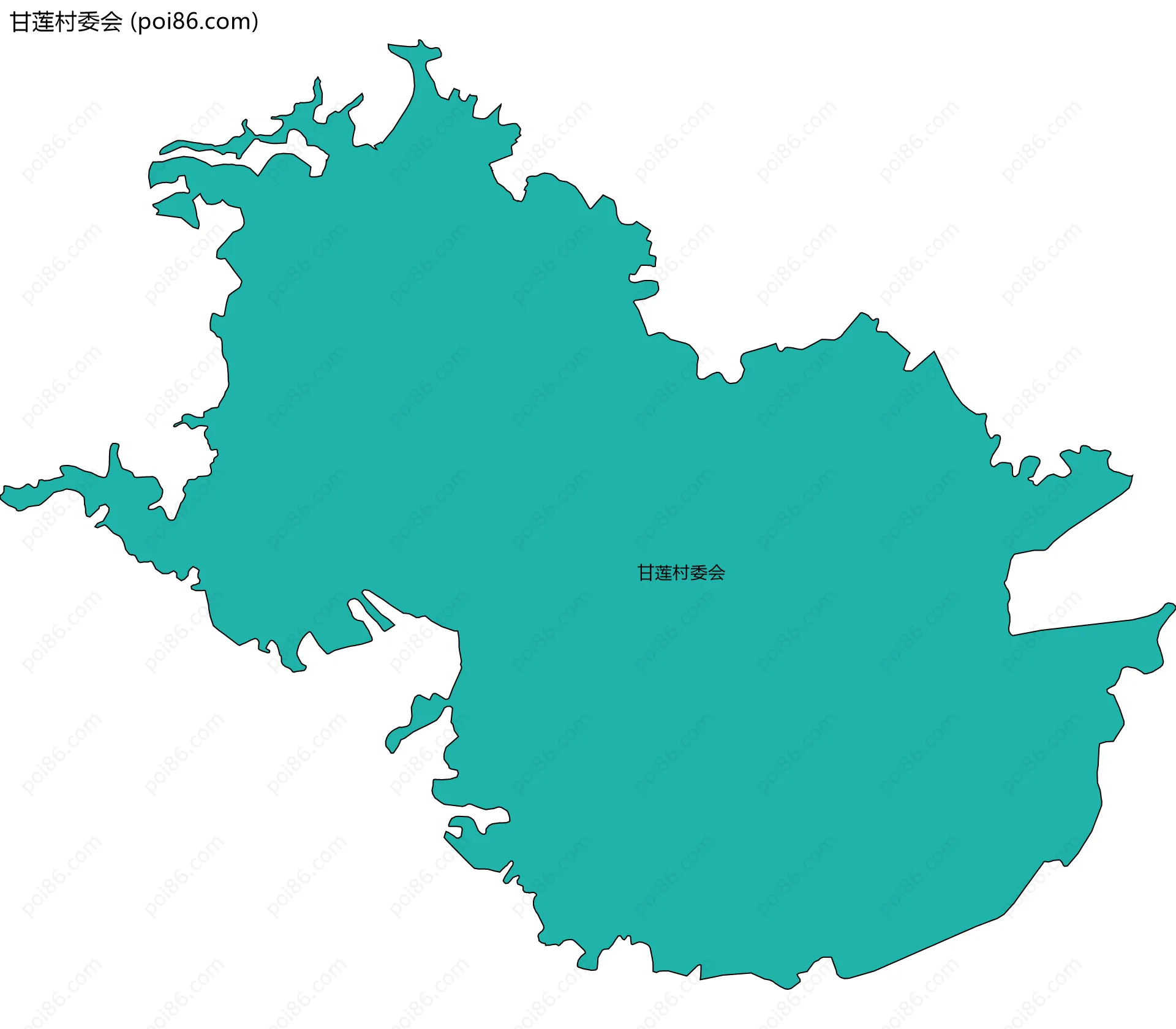 甘莲村委会边界地图