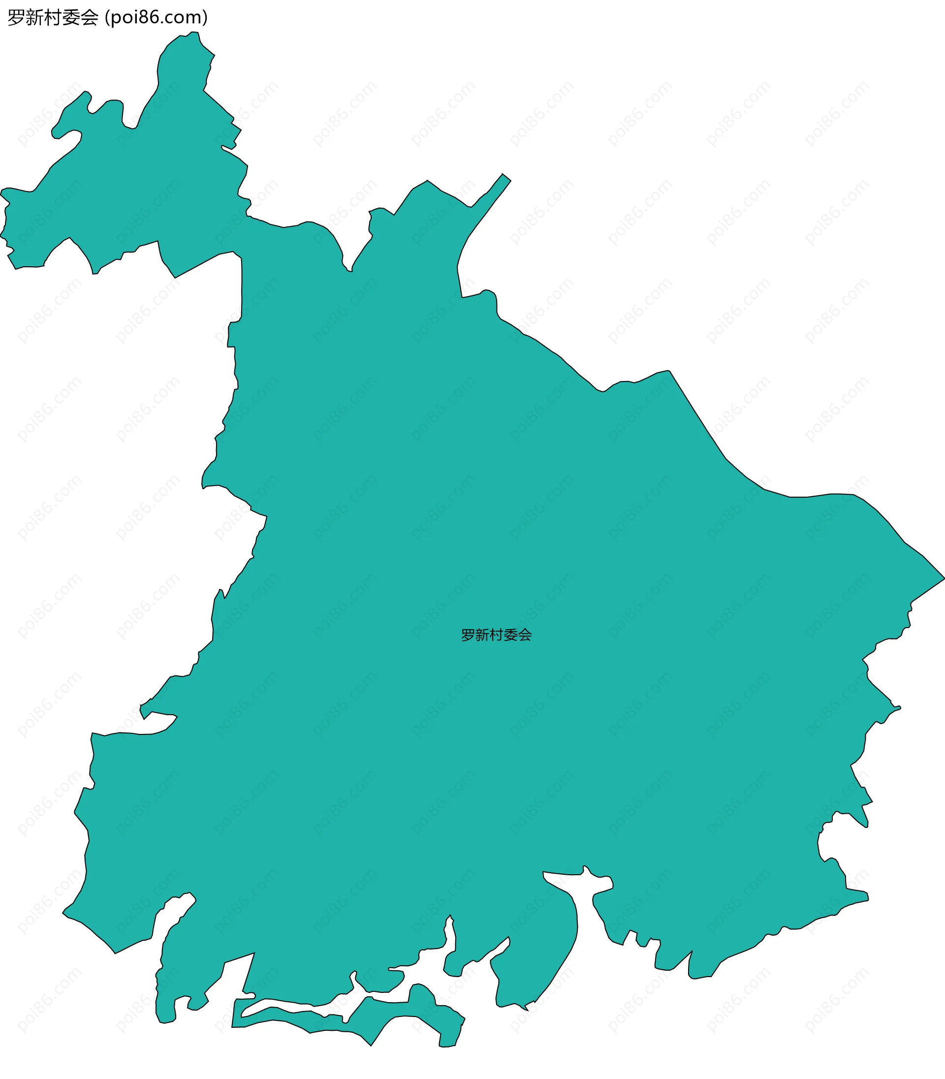 罗新村委会边界地图