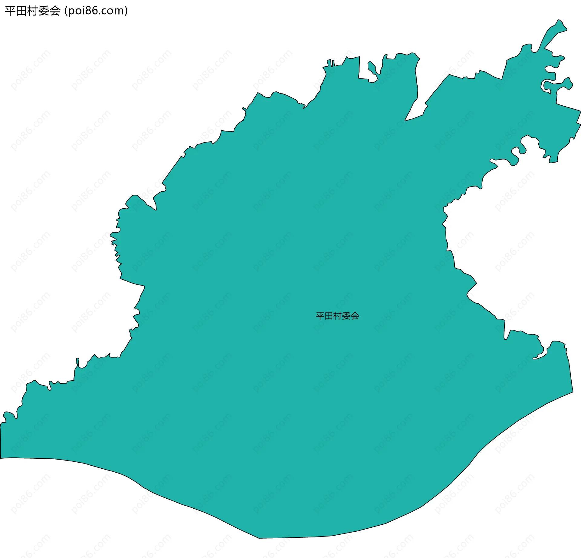 平田村委会边界地图