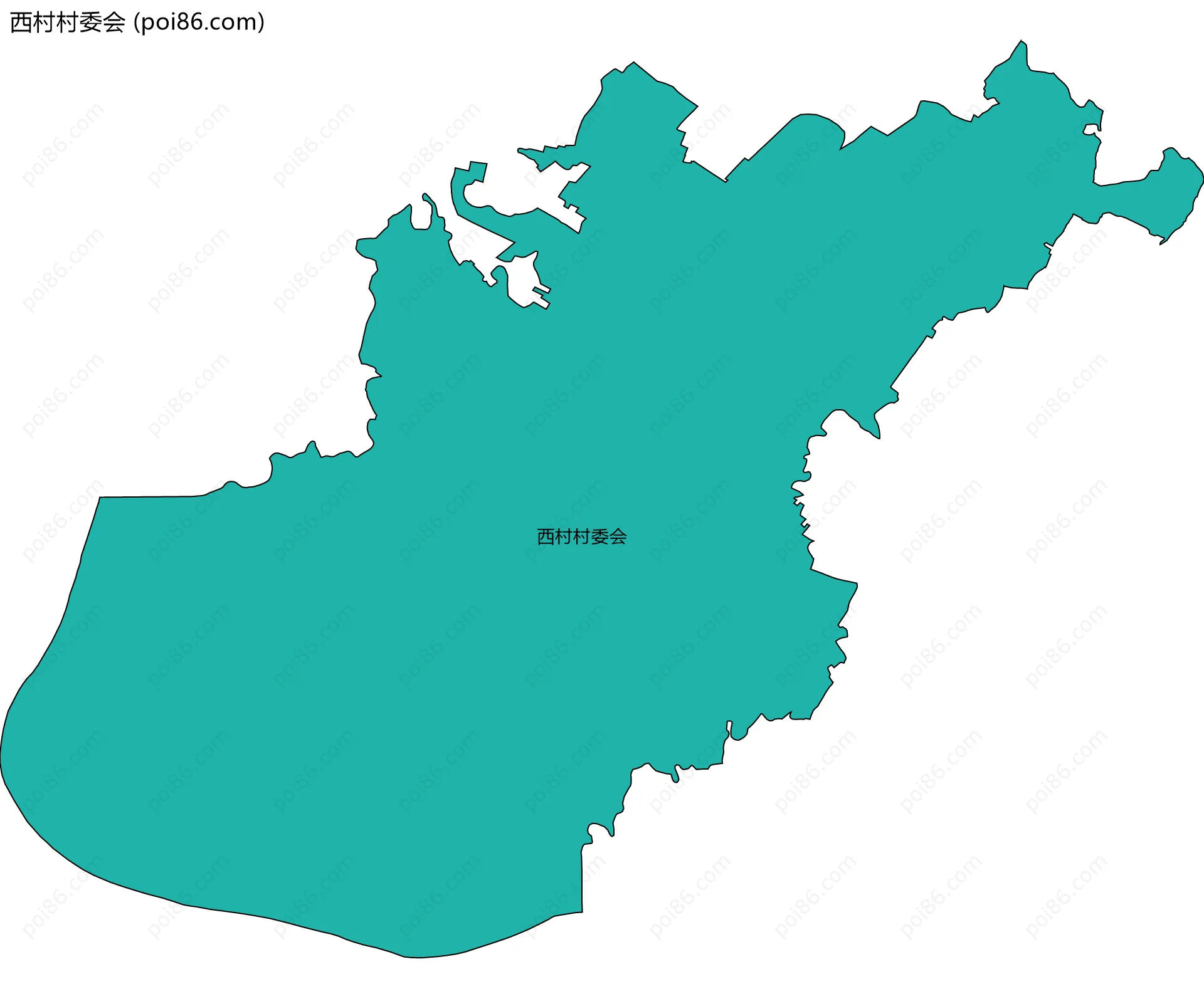 西村村委会边界地图