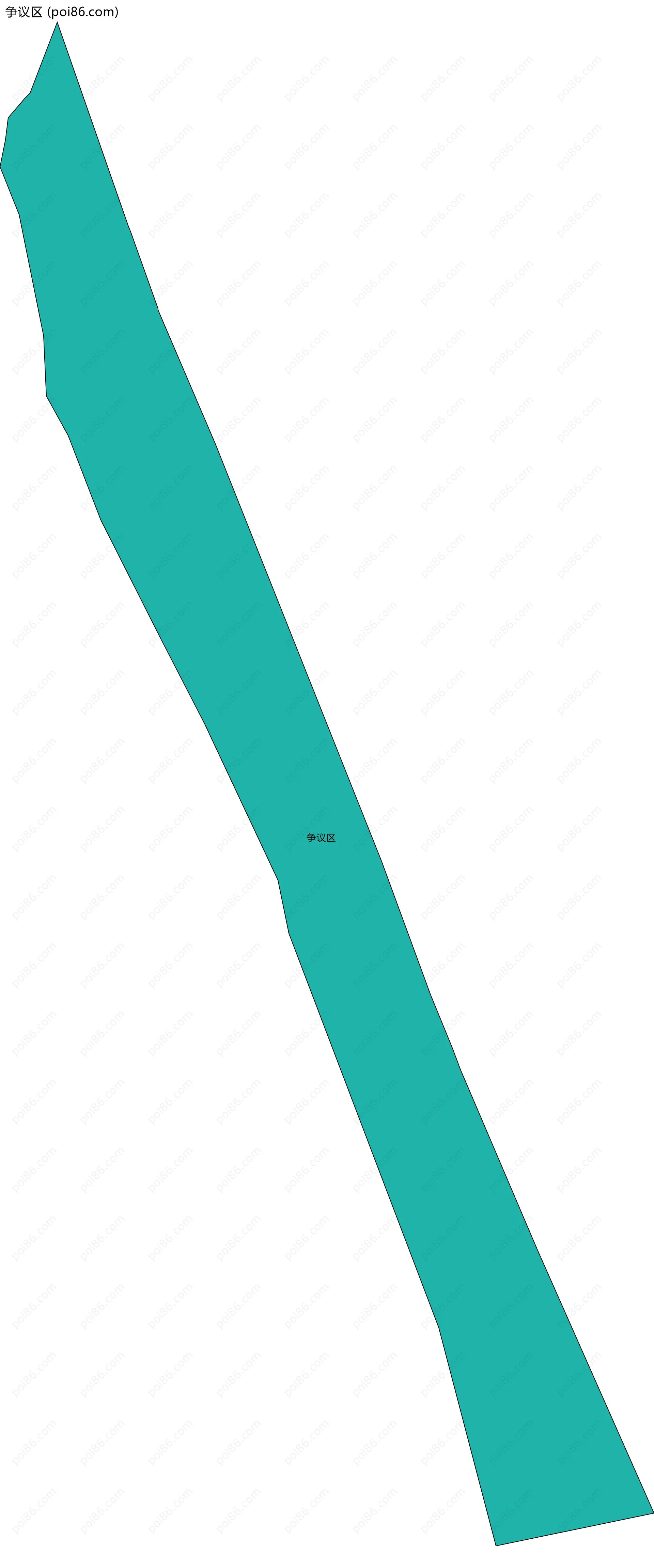 争议区边界地图