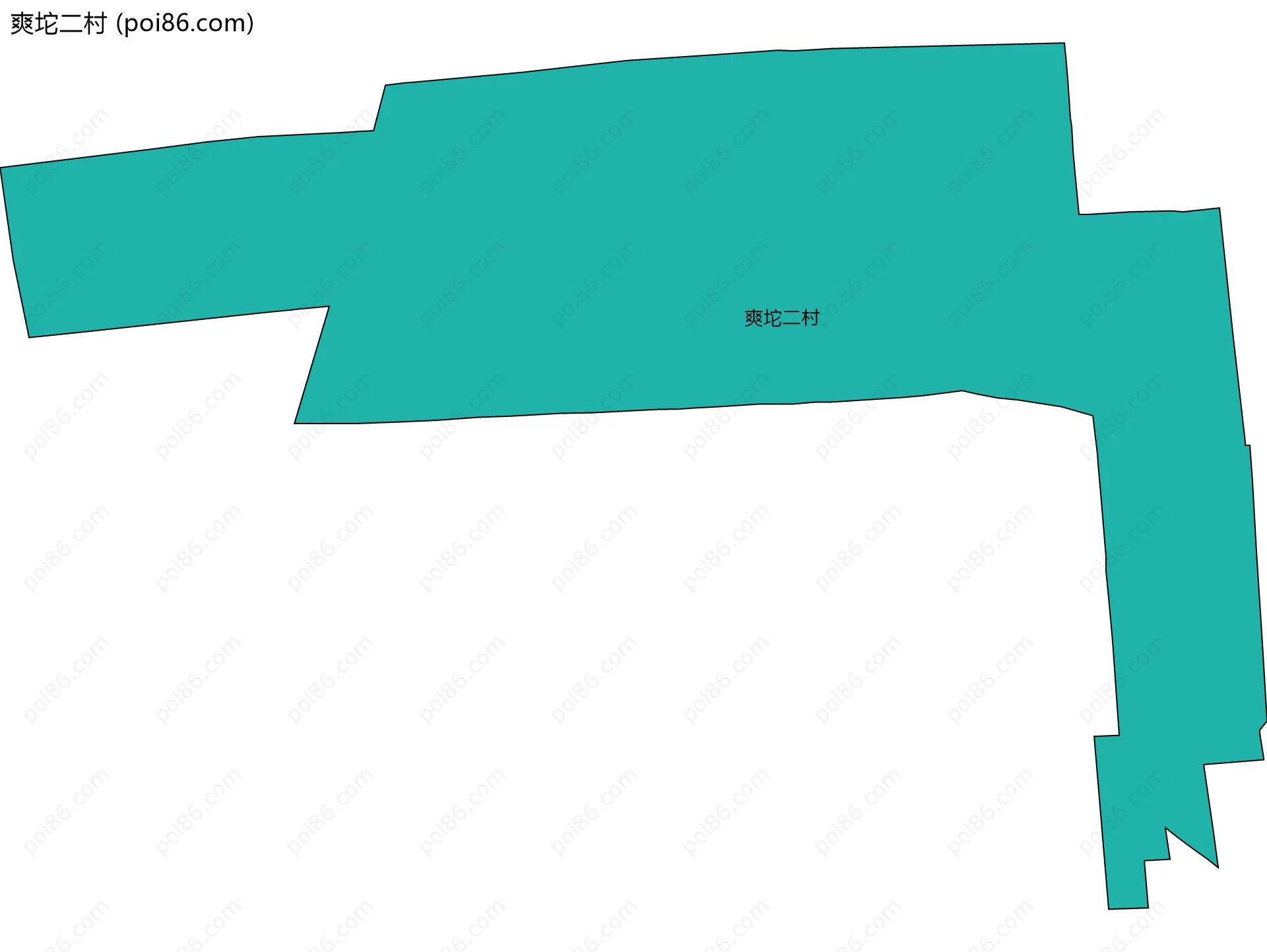 爽坨二村边界地图