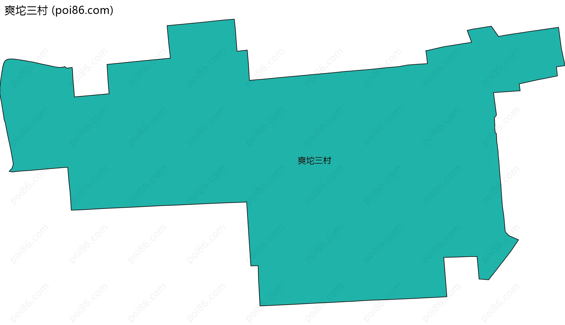 爽坨三村边界地图